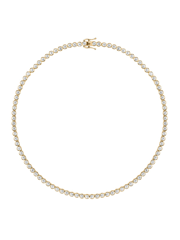 14K JAMES BEZEL RIVIÈRE NECKLACE IN LAB DIAMOND