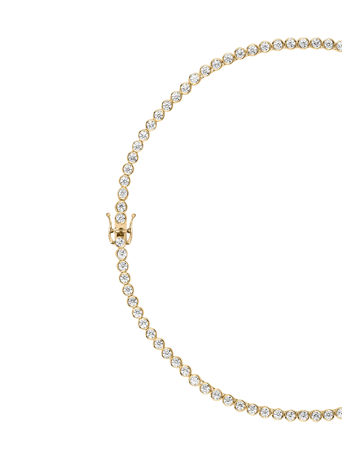 14K JAMES BEZEL RIVIÈRE NECKLACE IN LAB DIAMOND