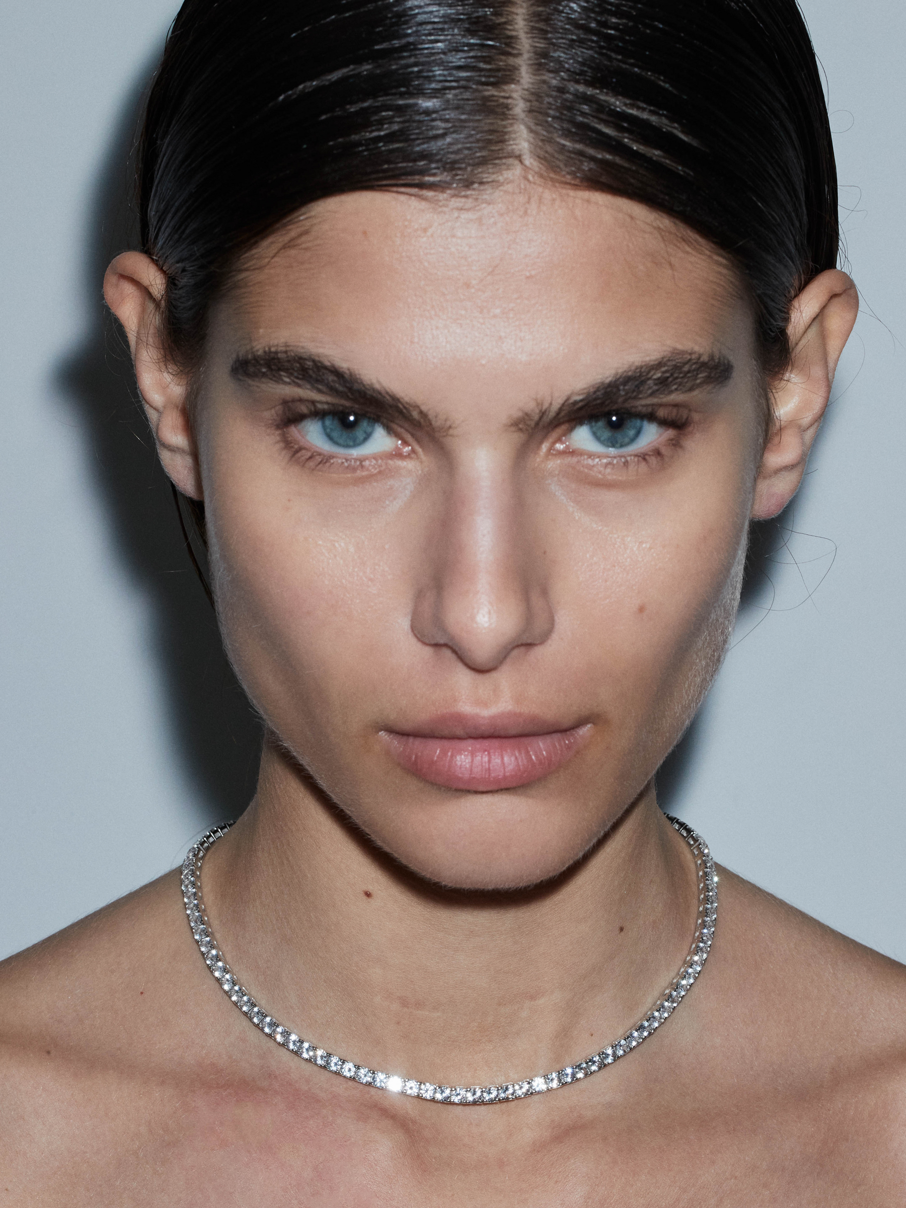 KATE RIVIÈRE NECKLACE IN 3.75MM LAB WHITE SAPPHIRE, STERLING SILVER