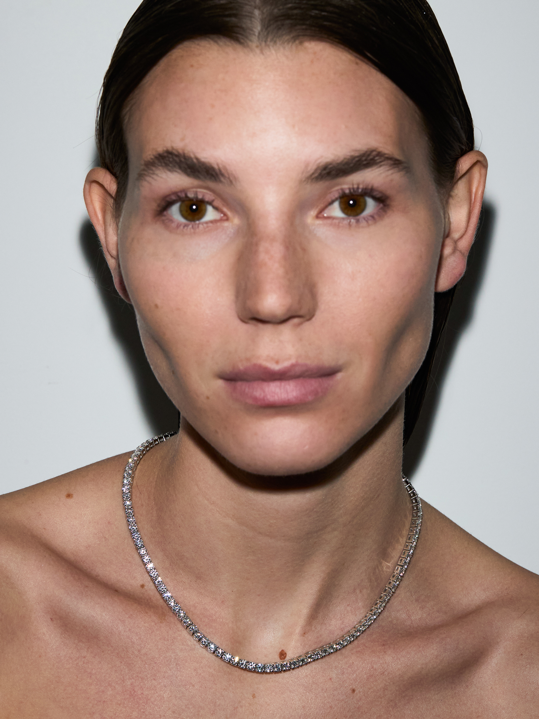 KATE RIVIÈRE NECKLACE IN 3.75MM MOISSANITE, STERLING SILVER