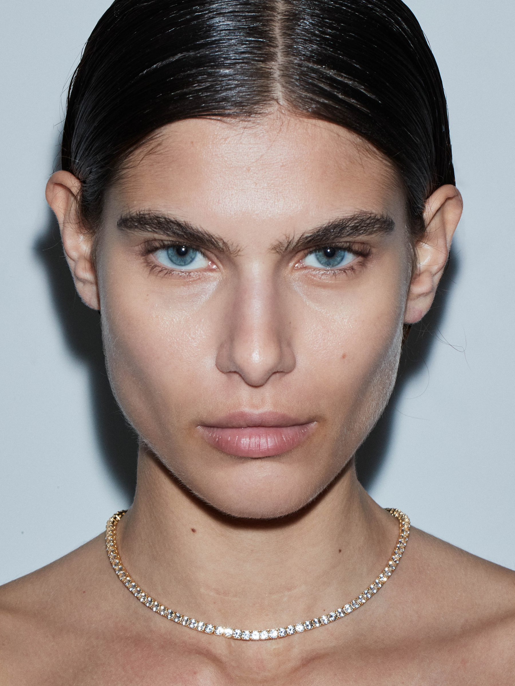 KATE RIVIÈRE NECKLACE IN 3.75MM LAB WHITE SAPPHIRE, 18K GOLD VERMEIL