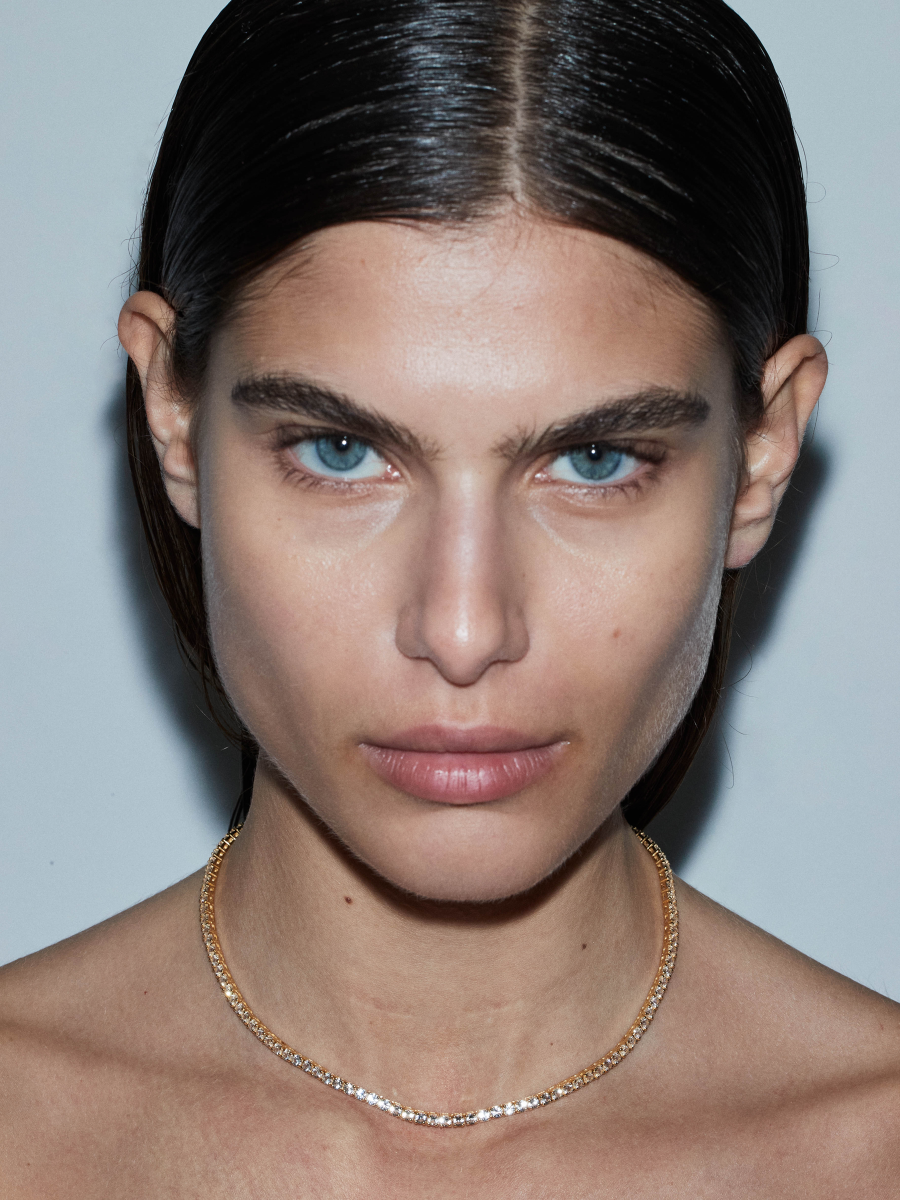 KATE RIVIÈRE NECKLACE IN 3MM LAB WHITE SAPPHIRE, 18K GOLD VERMEIL