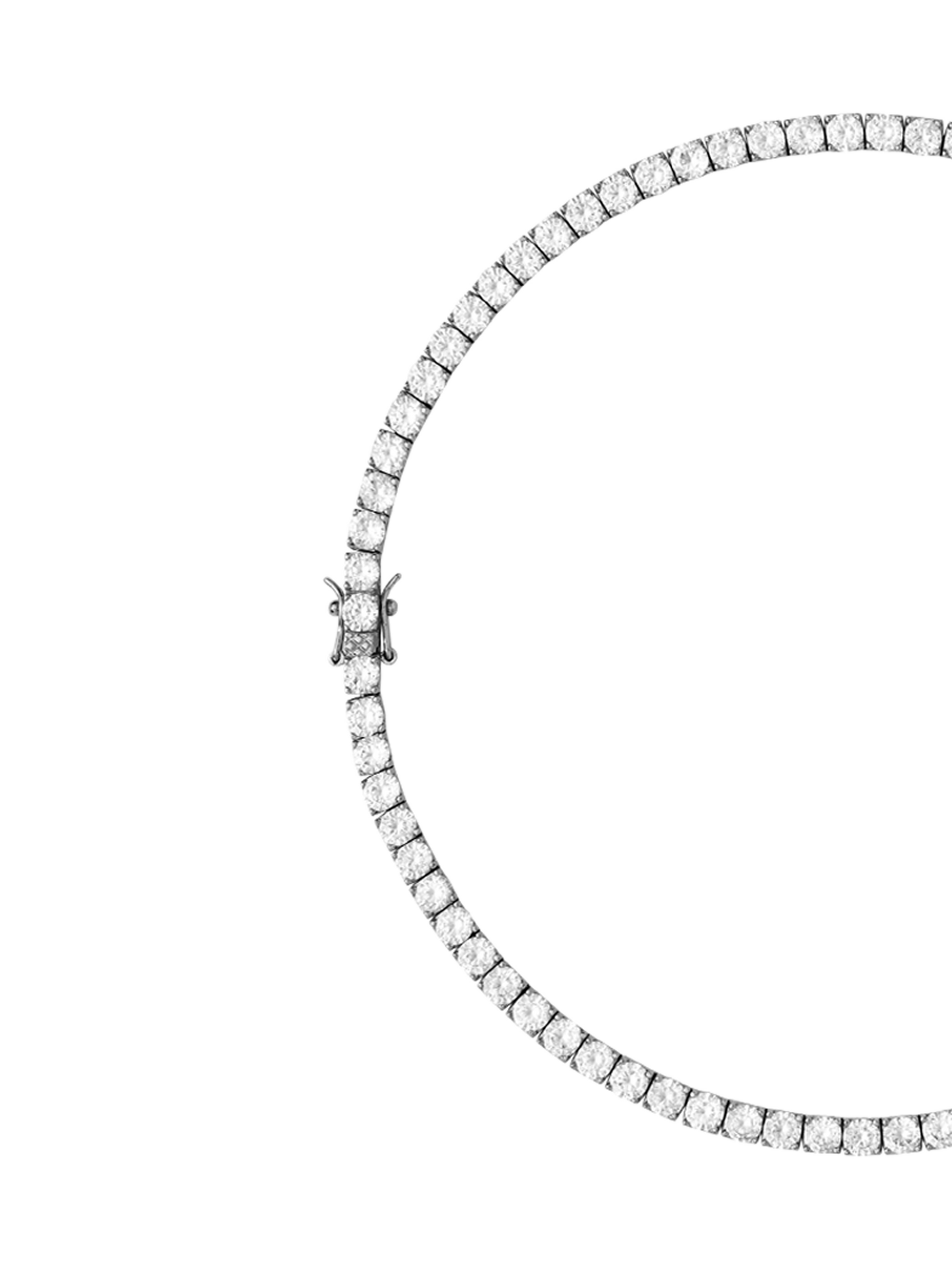 KATE RIVIÈRE NECKLACE IN 4.5MM LAB WHITE SAPPHIRE, STERLING SILVER