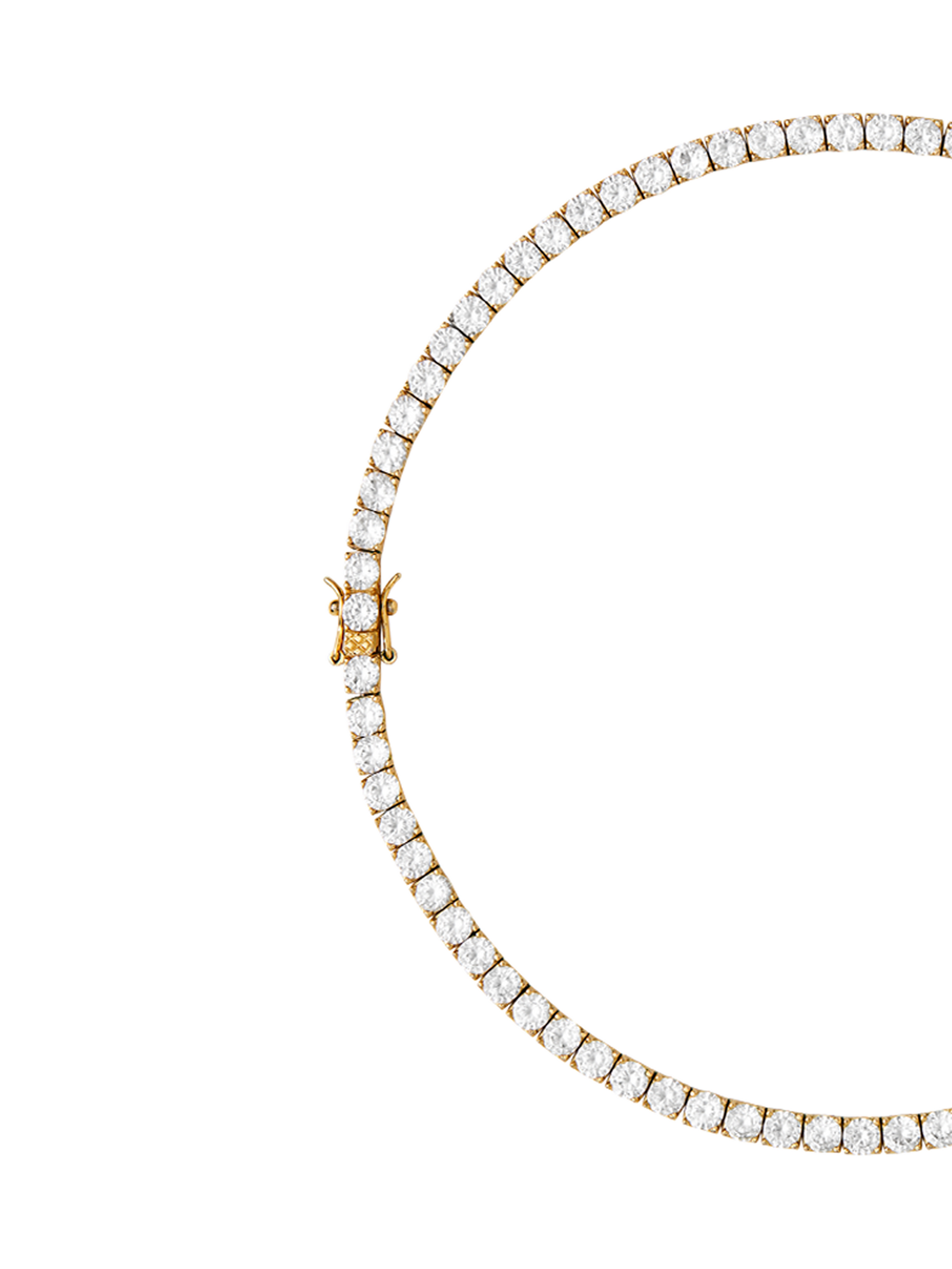 KATE RIVIÈRE NECKLACE IN 4.5MM LAB WHITE SAPPHIRE, 18K GOLD VERMEIL