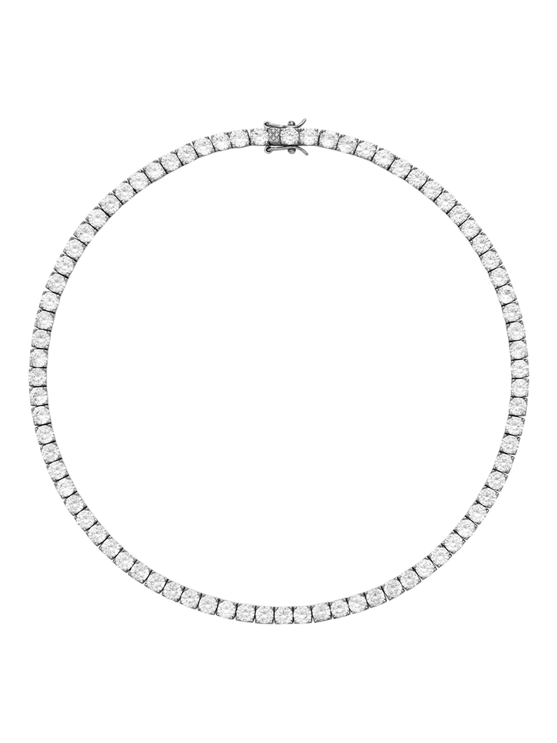 KATE RIVIÈRE NECKLACE IN 4.5MM LAB WHITE SAPPHIRE, STERLING SILVER