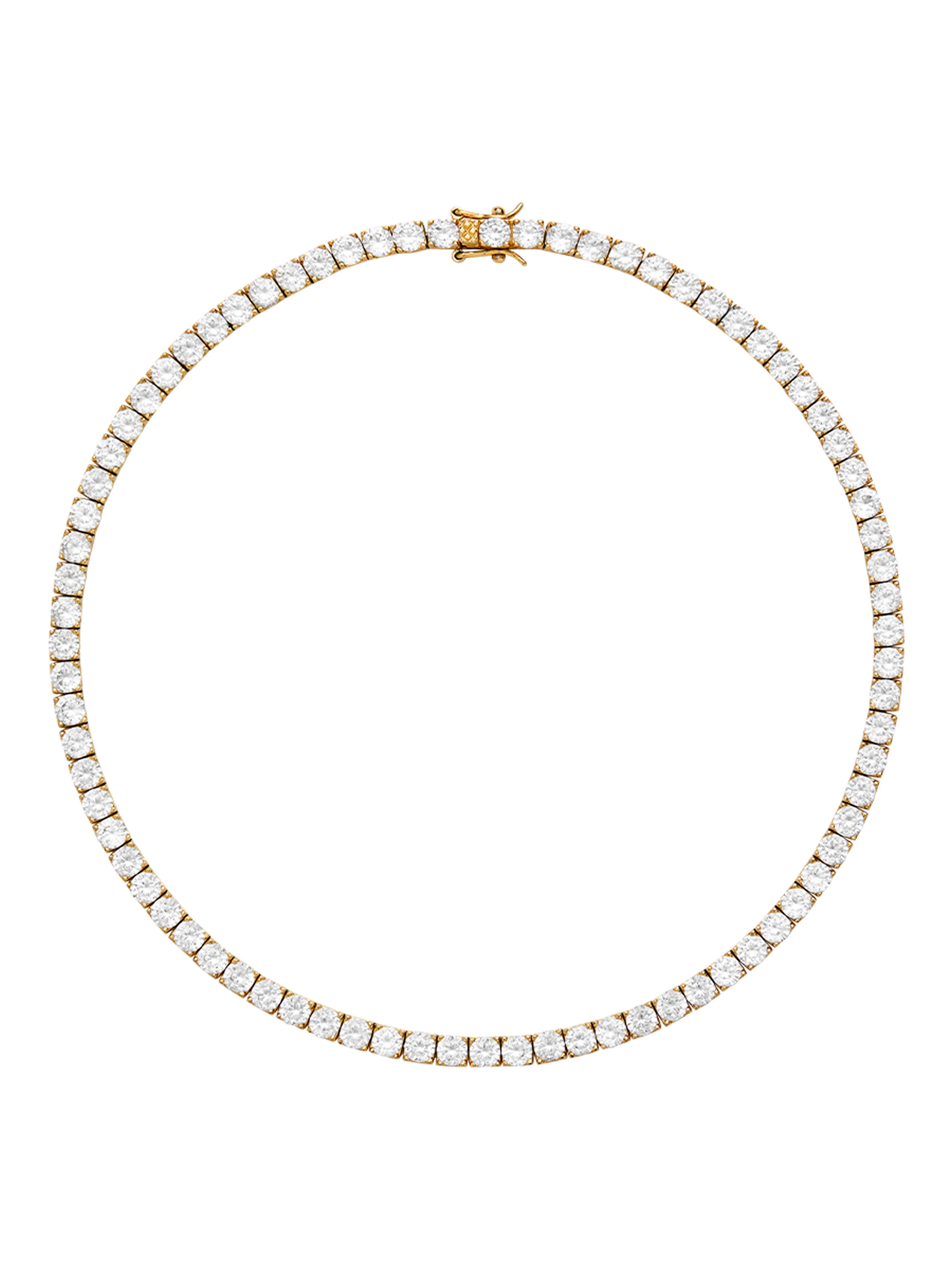 KATE RIVIÈRE NECKLACE IN 4.5MM LAB WHITE SAPPHIRE, 18K GOLD VERMEIL