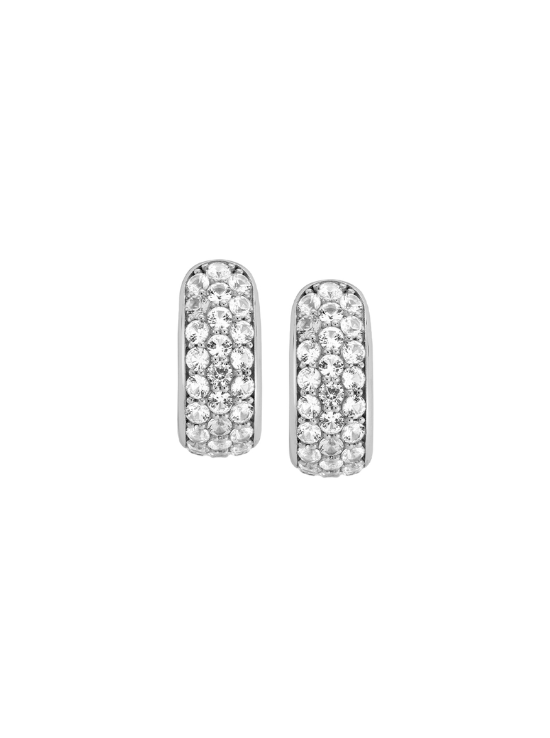 White sapphire 2025 hoop earrings