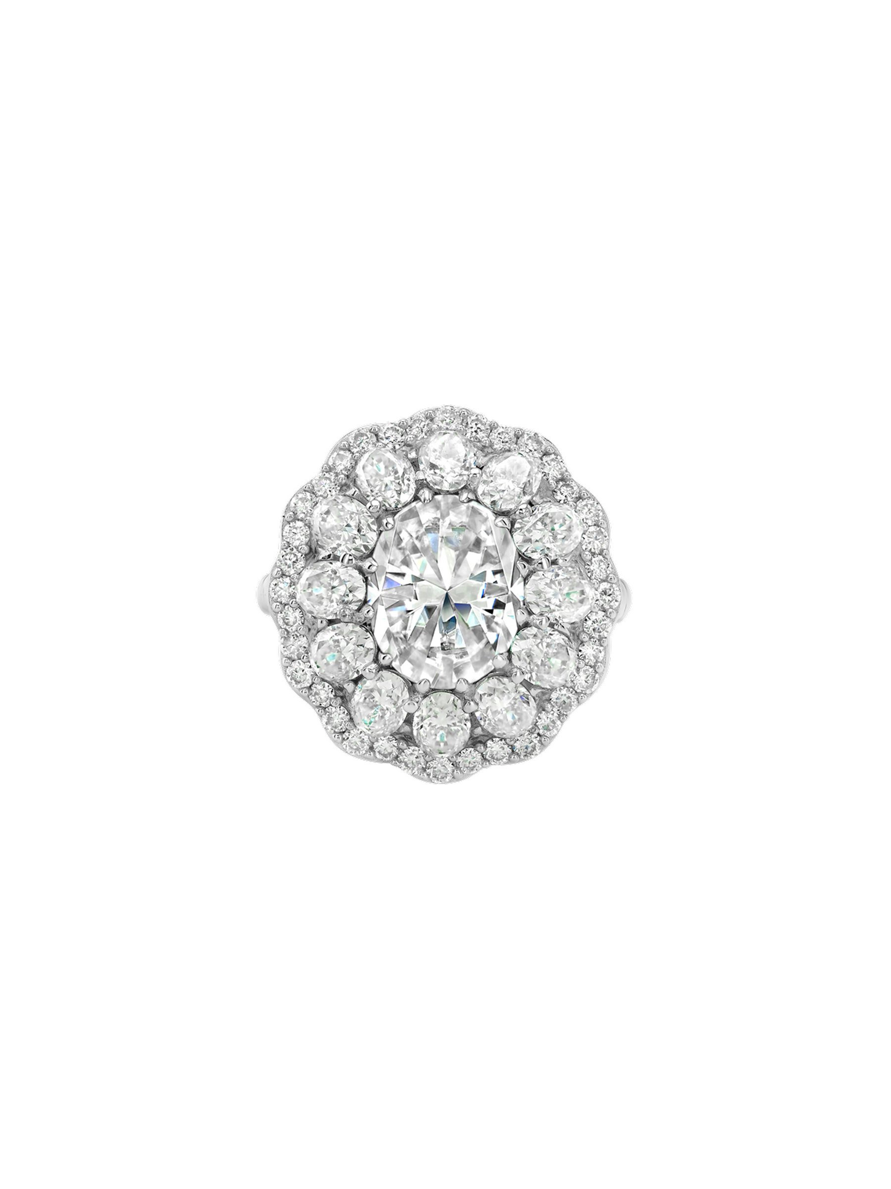 14K TATE RING IN LAB DIAMOND, 14K WHITE GOLD