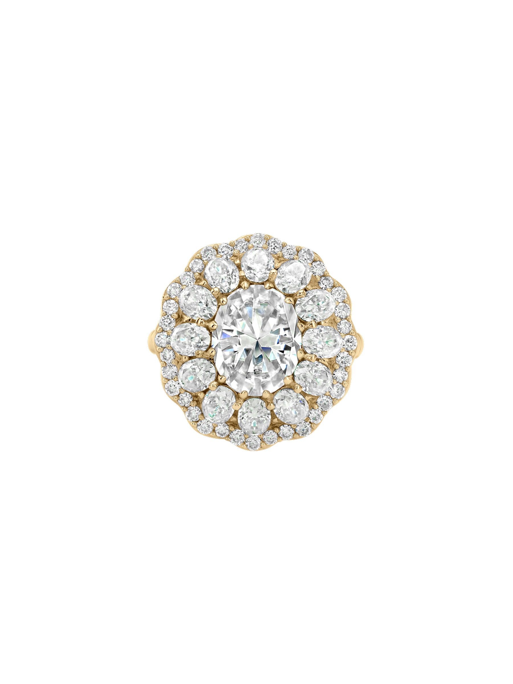 TATE RING IN MOISSANITE, GOLD VERMEIL