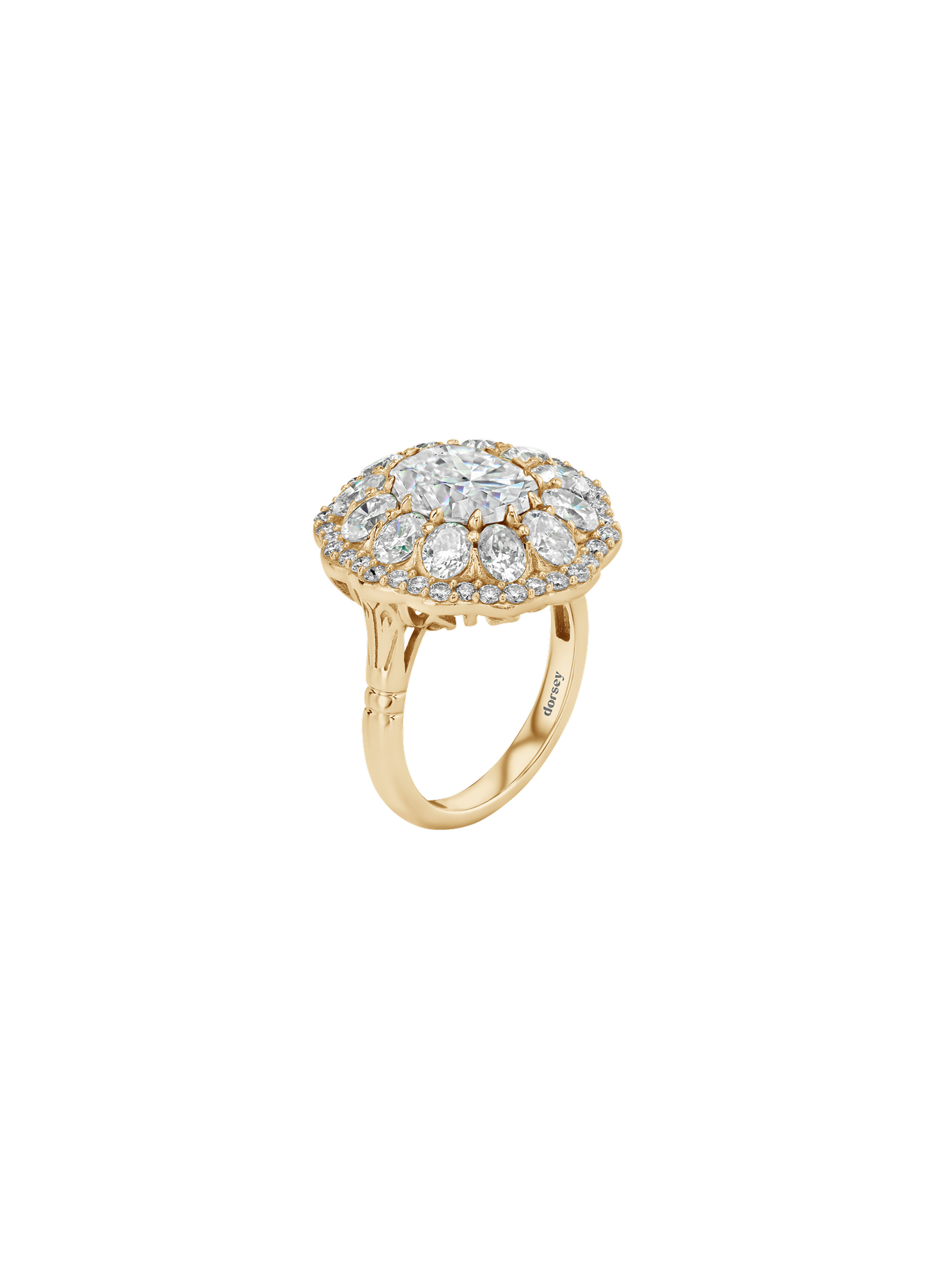 TATE RING IN MOISSANITE, GOLD VERMEIL