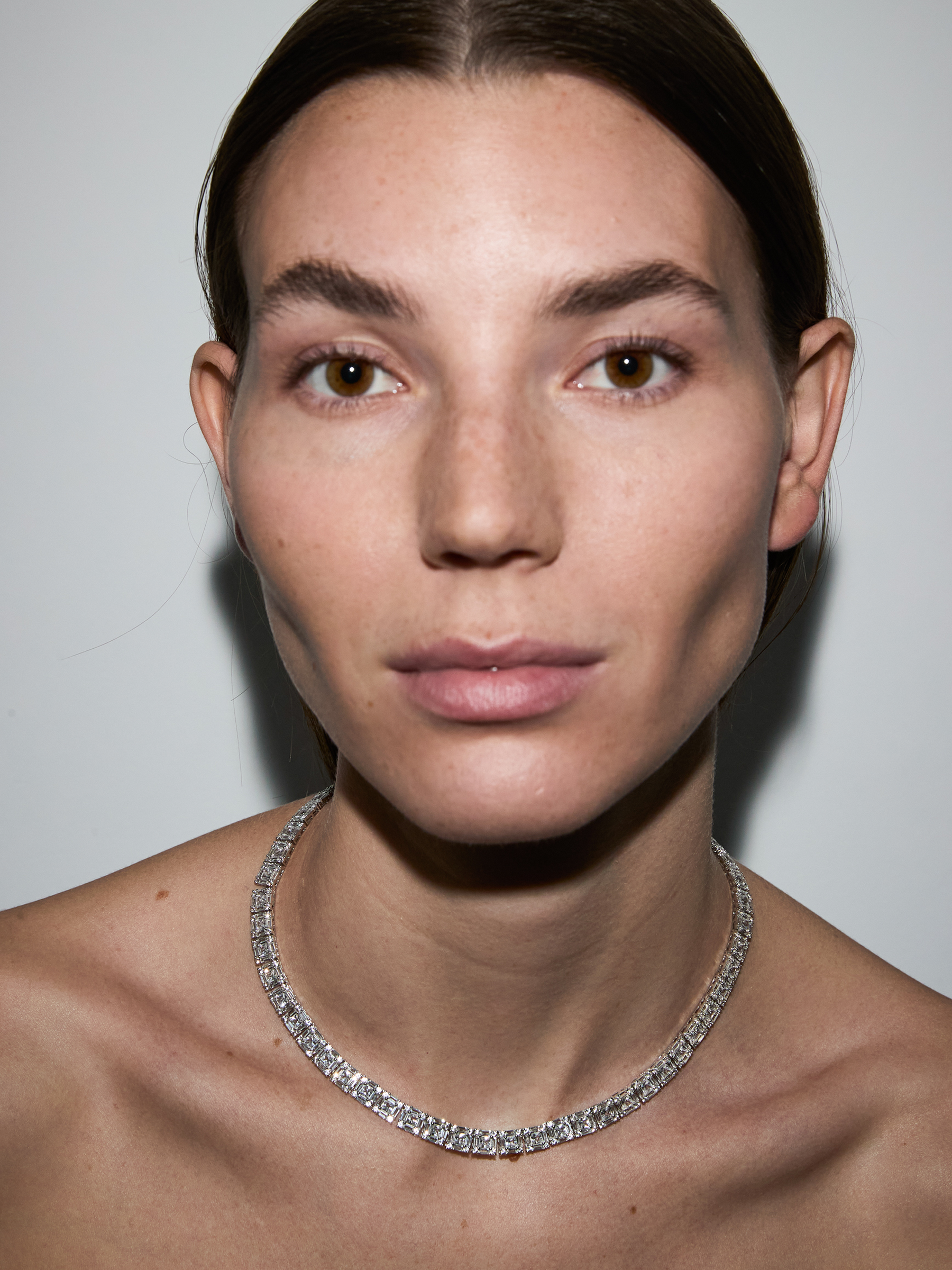 LILIA RIVIÈRE NECKLACE IN LAB WHITE SAPPHIRE, STERLING SILVER
