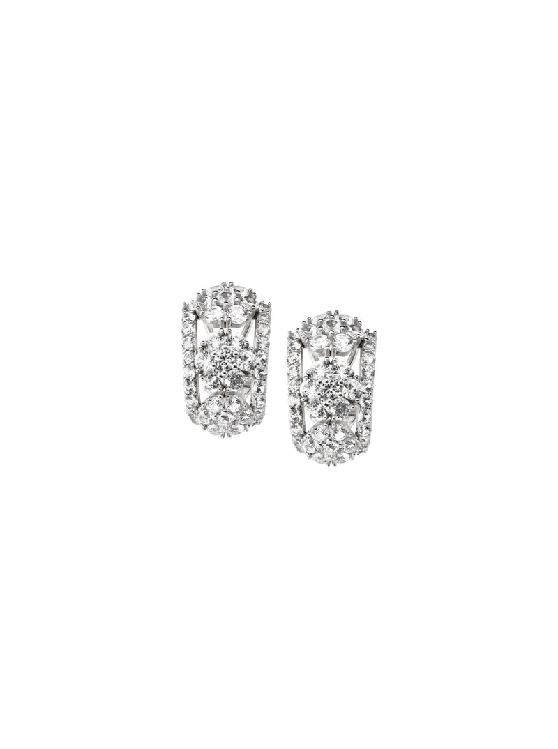 MARGUERITE, LAB-GROWN WHITE SAPPHIRE EARRINGS