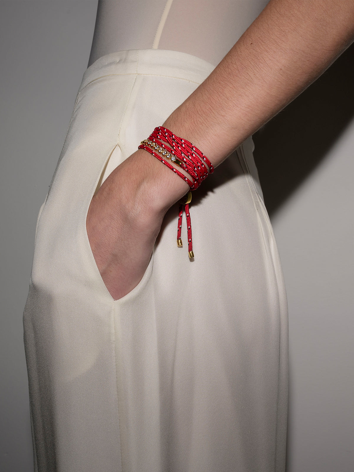 JAMES BEZEL ROUGE PARACORD BRACELET, GOLD