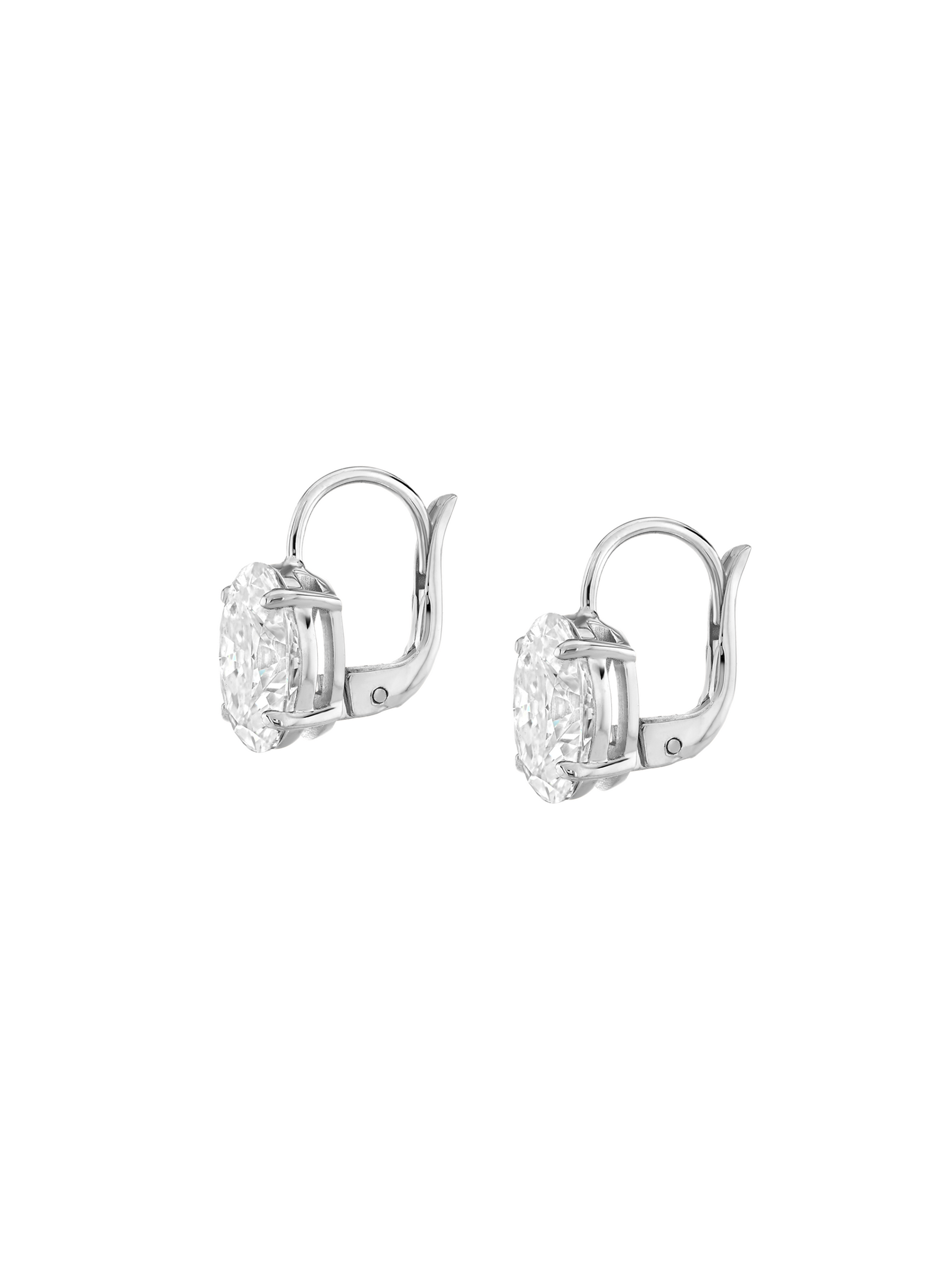 MARIE OVAL-CUT EARRINGS IN MOISSANITE, STERLING SILVER