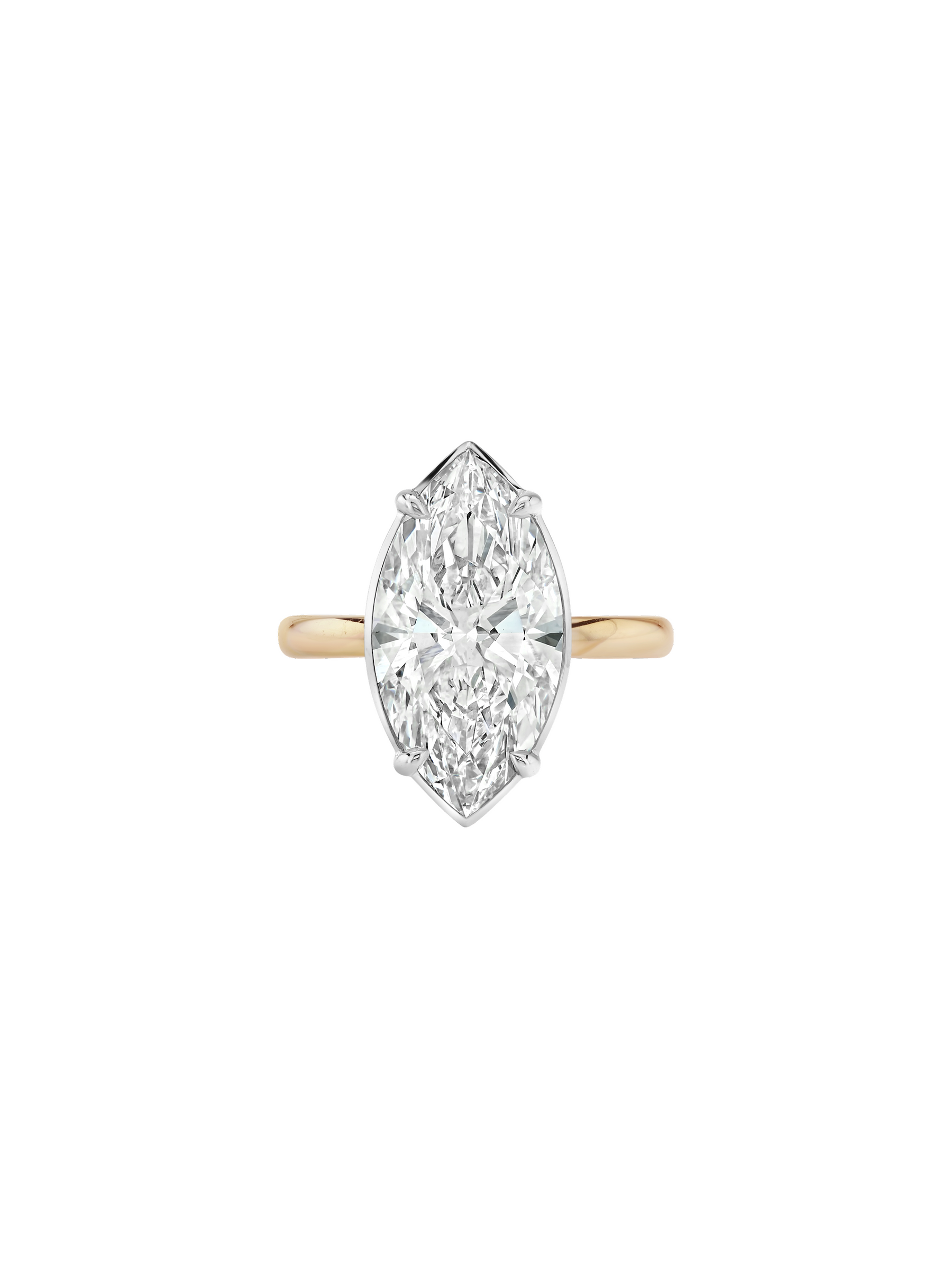 14K ELLIS MARQUISE-CUT SOLITAIRE RING IN LAB DIAMOND