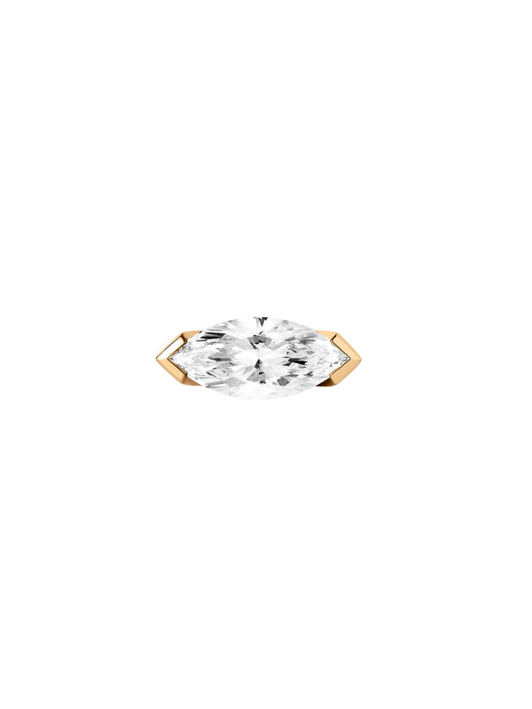 14K INÈS MARQUISE-CUT RING IN LAB DIAMOND