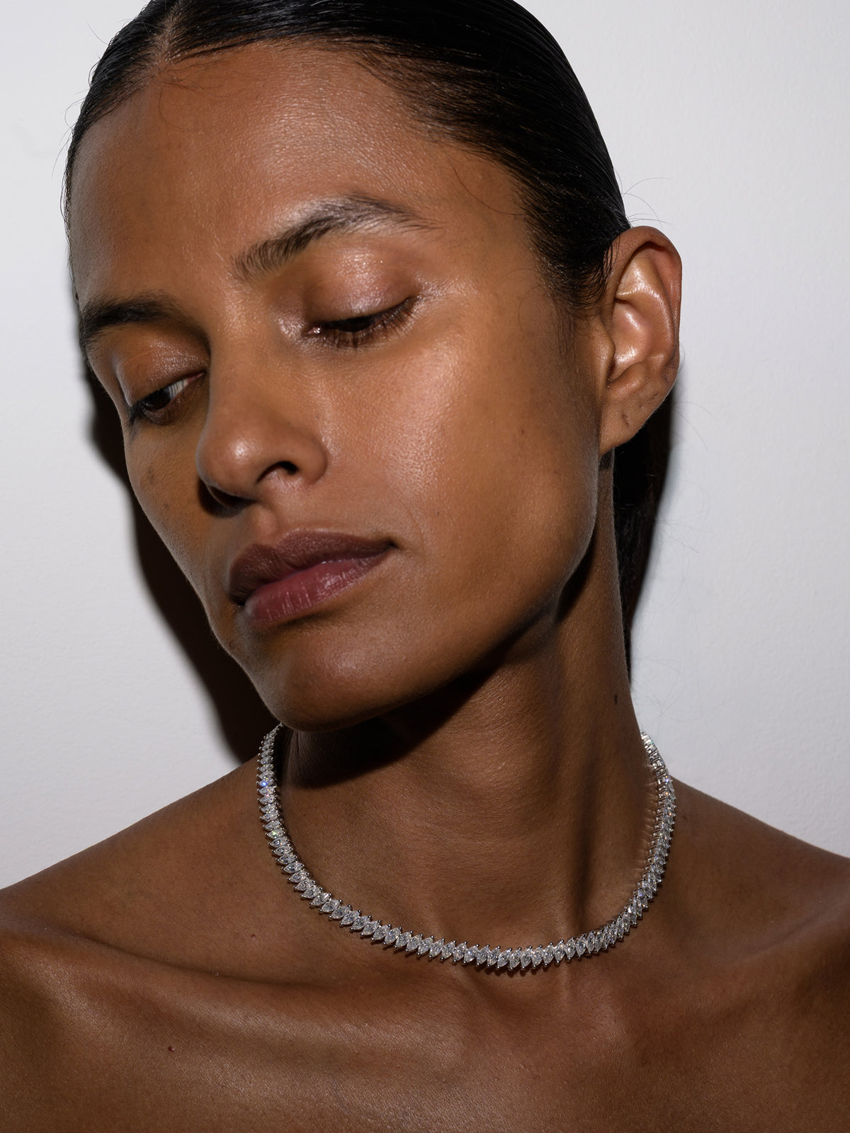 MARQUISE RIVIÈRE NECKLACE IN MOISSANITE