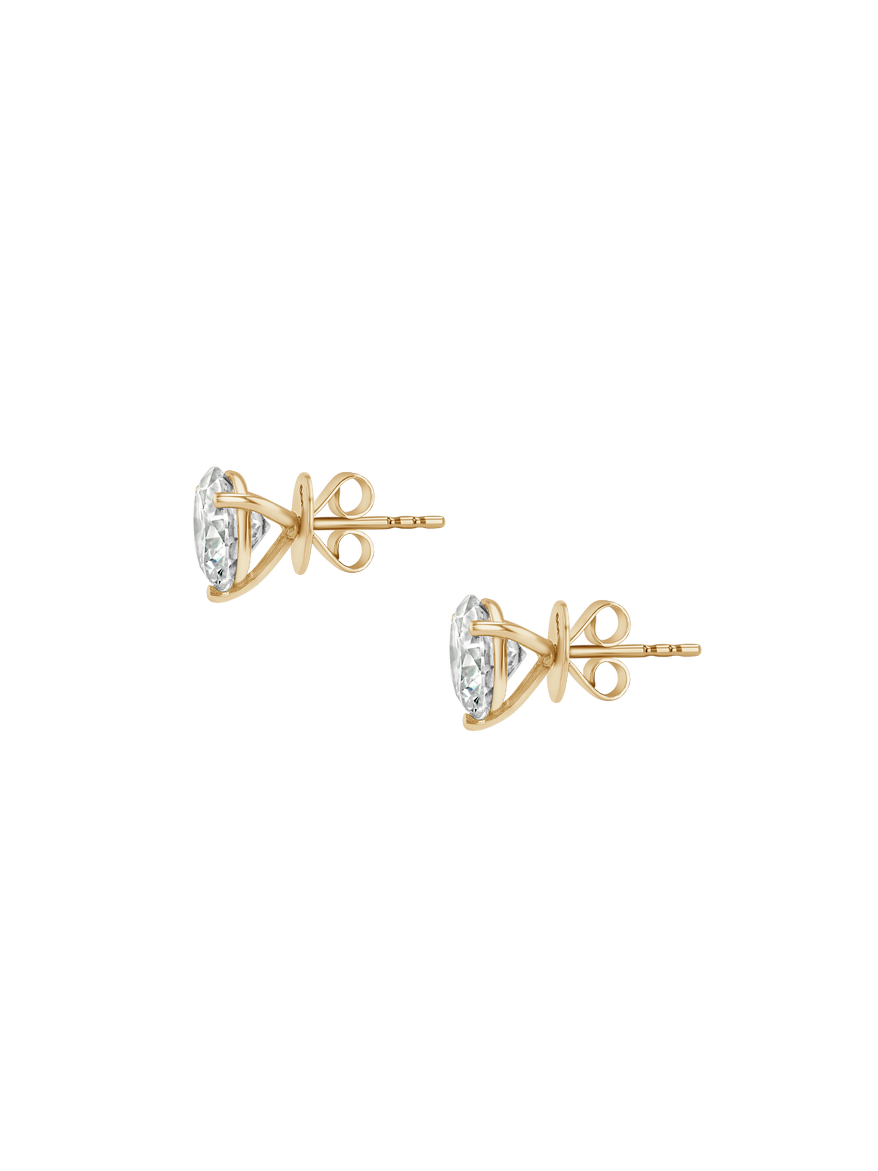 CLASSIC MARTINI STUD EARRINGS IN MOISSANITE, 18K GOLD VERMEIL