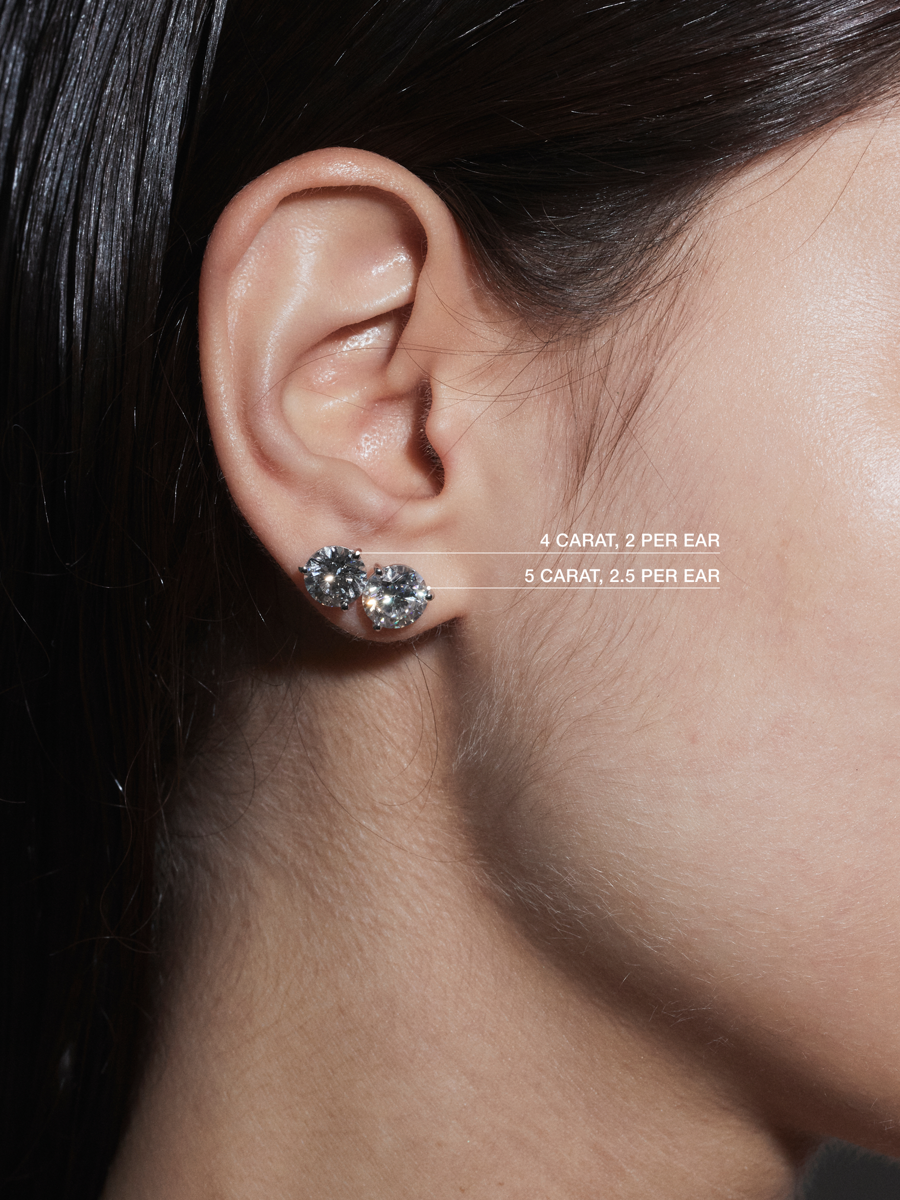 OVERSIZED MARTINI STUD EARRINGS IN MOISSANITE, STERLING SILVER