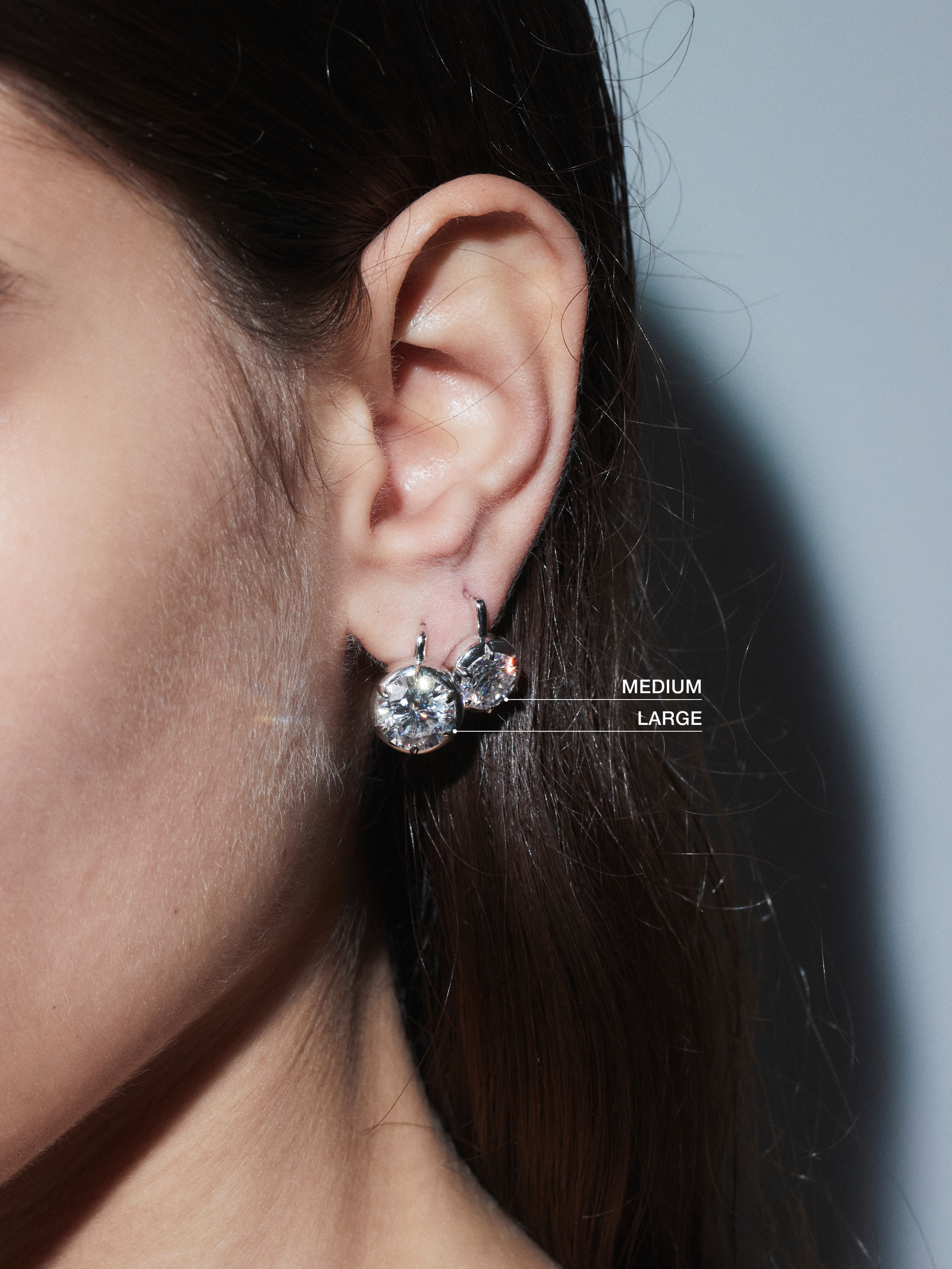 MAXWELL EARRINGS IN MOISSANITE, STERLING SILVER