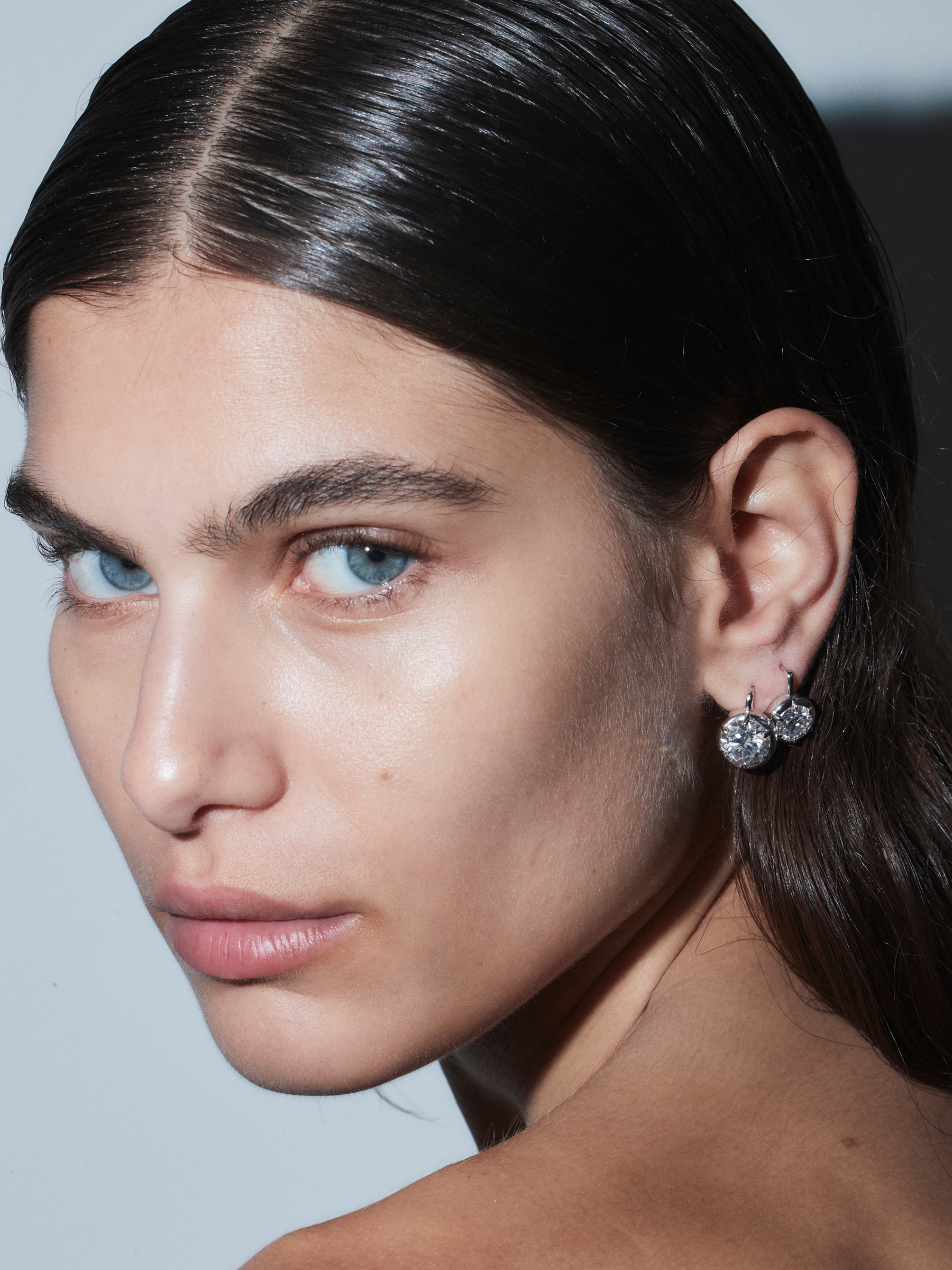 MAXWELL EARRINGS IN MOISSANITE, STERLING SILVER