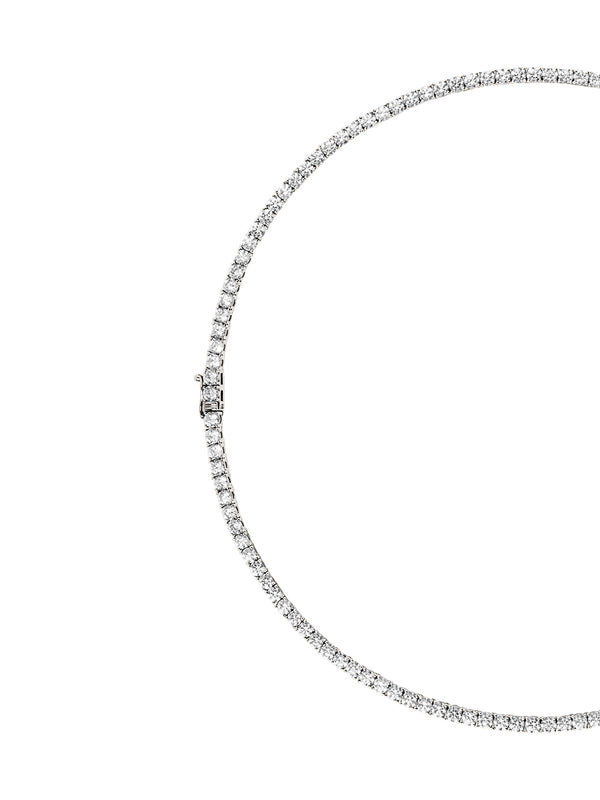 14K MOSS RIVIÈRE NECKLACE IN 3MM LAB DIAMOND