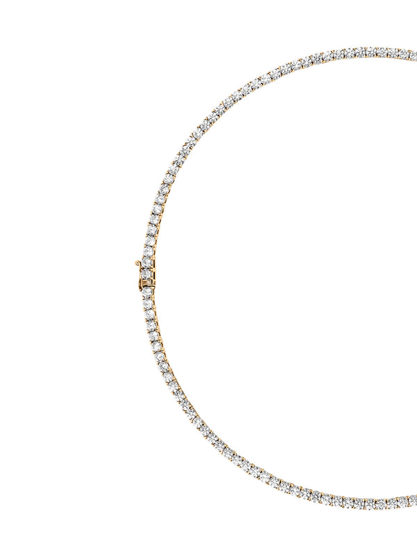 14K MOSS RIVIÈRE NECKLACE IN 3MM LAB DIAMOND