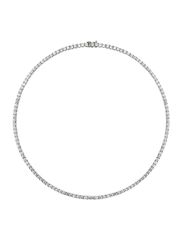 14K MOSS RIVIÈRE NECKLACE IN 3MM LAB DIAMOND