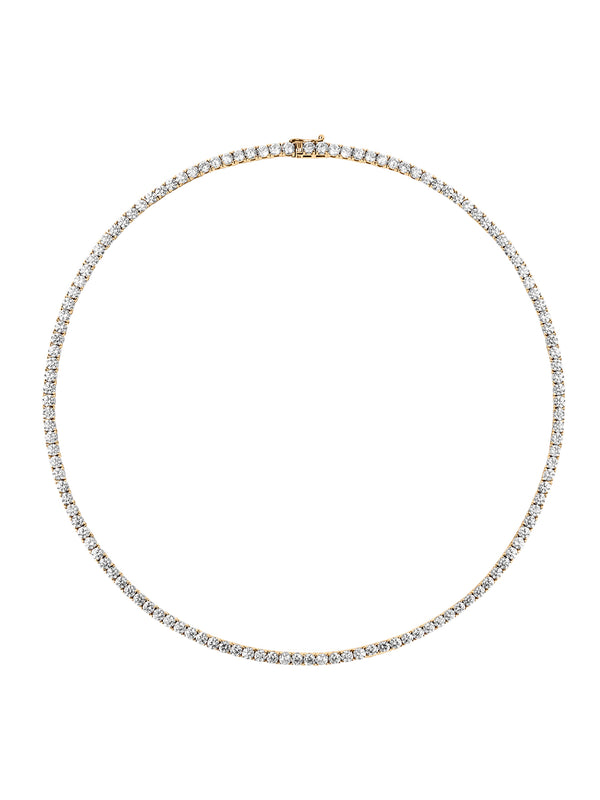 14K MOSS RIVIÈRE NECKLACE IN 3MM LAB DIAMOND