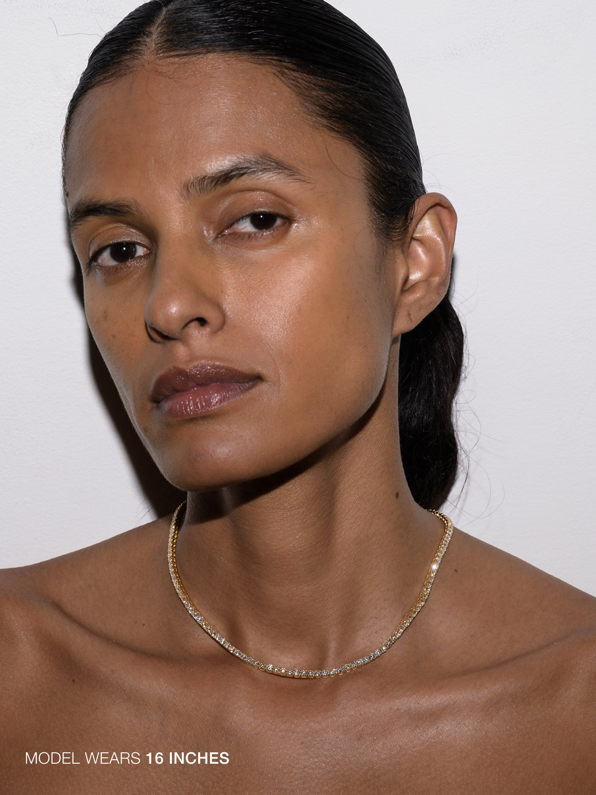 MOSS RIVIÈRE NECKLACE IN 3MM HONEY MOISSANITE
