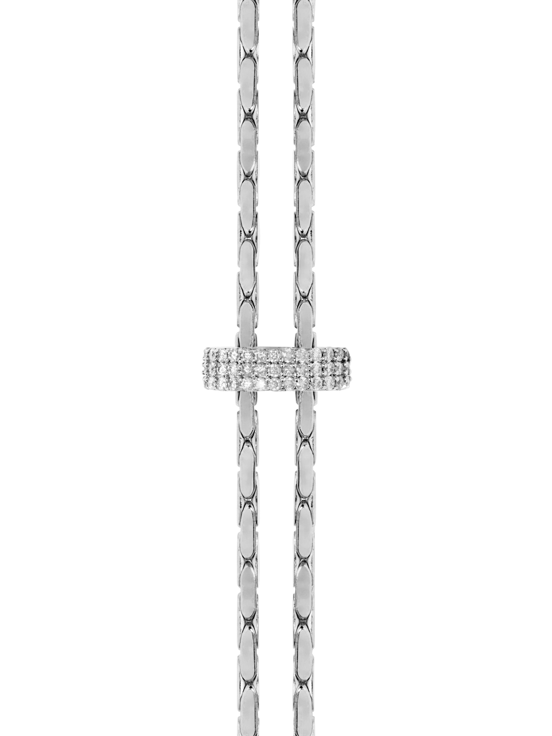 LINNEA LARIAT NECKLACE IN MOISSANITE, STERLING SILVER