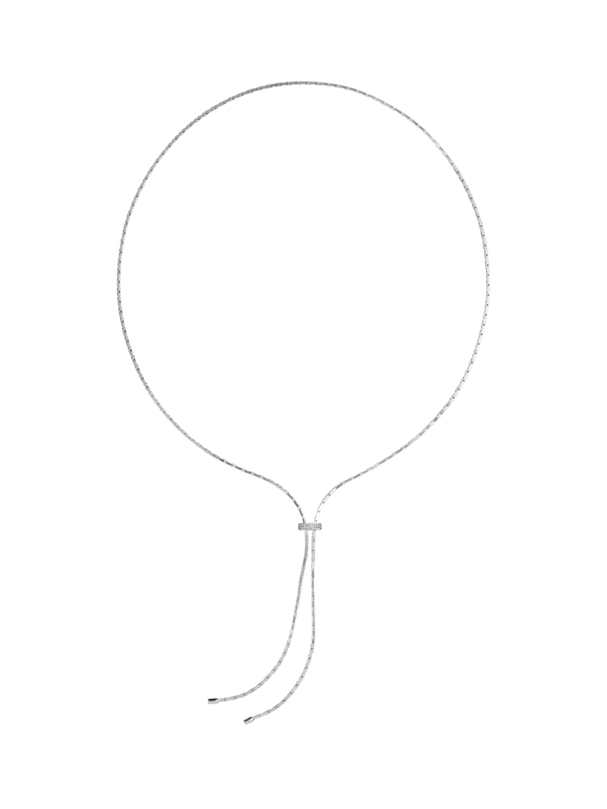 LINNEA LARIAT NECKLACE IN MOISSANITE, STERLING SILVER – Dorsey