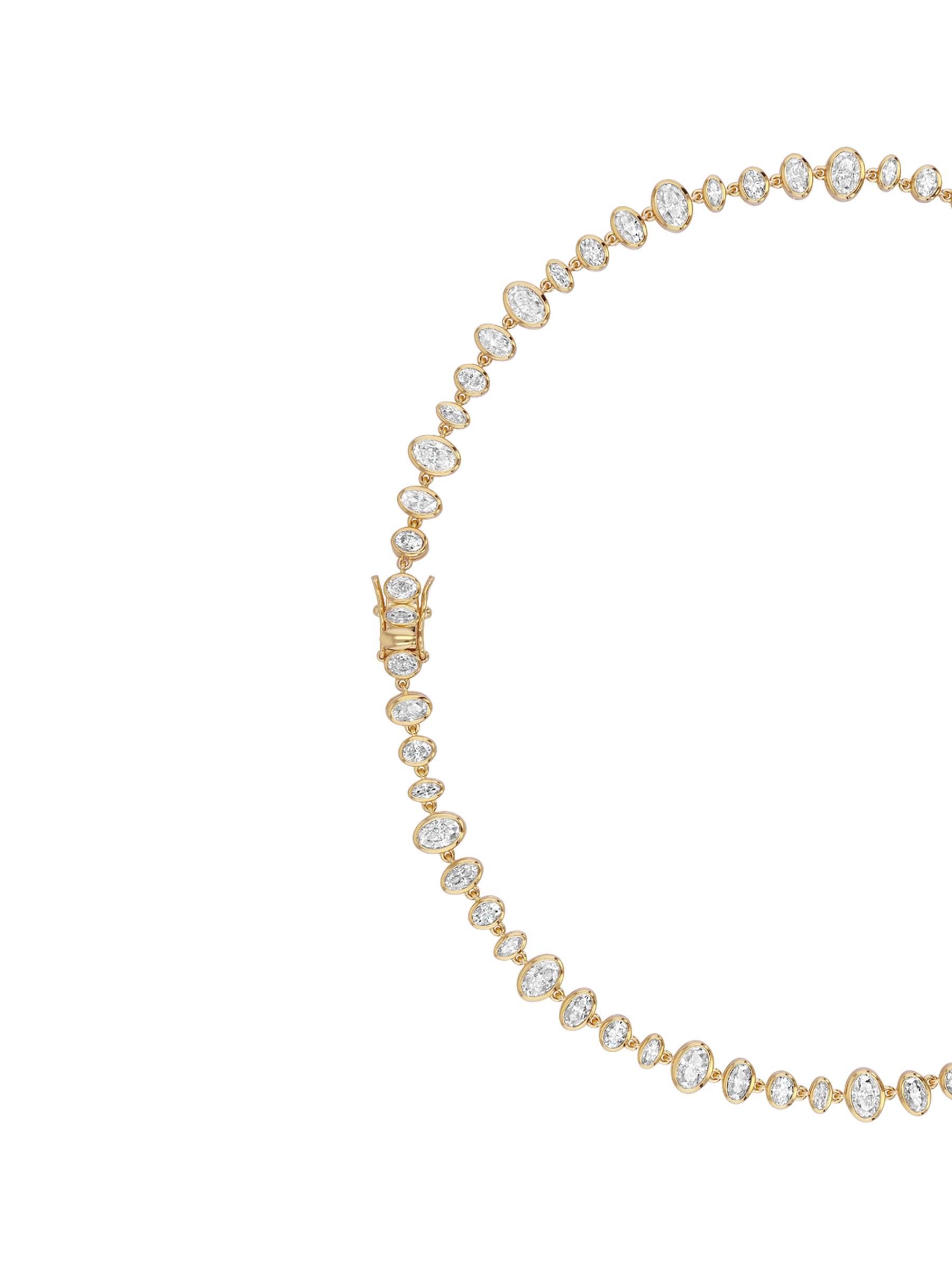 BEA RIVIÈRE NECKLACE IN MOISSANITE, GOLD VERMEIL