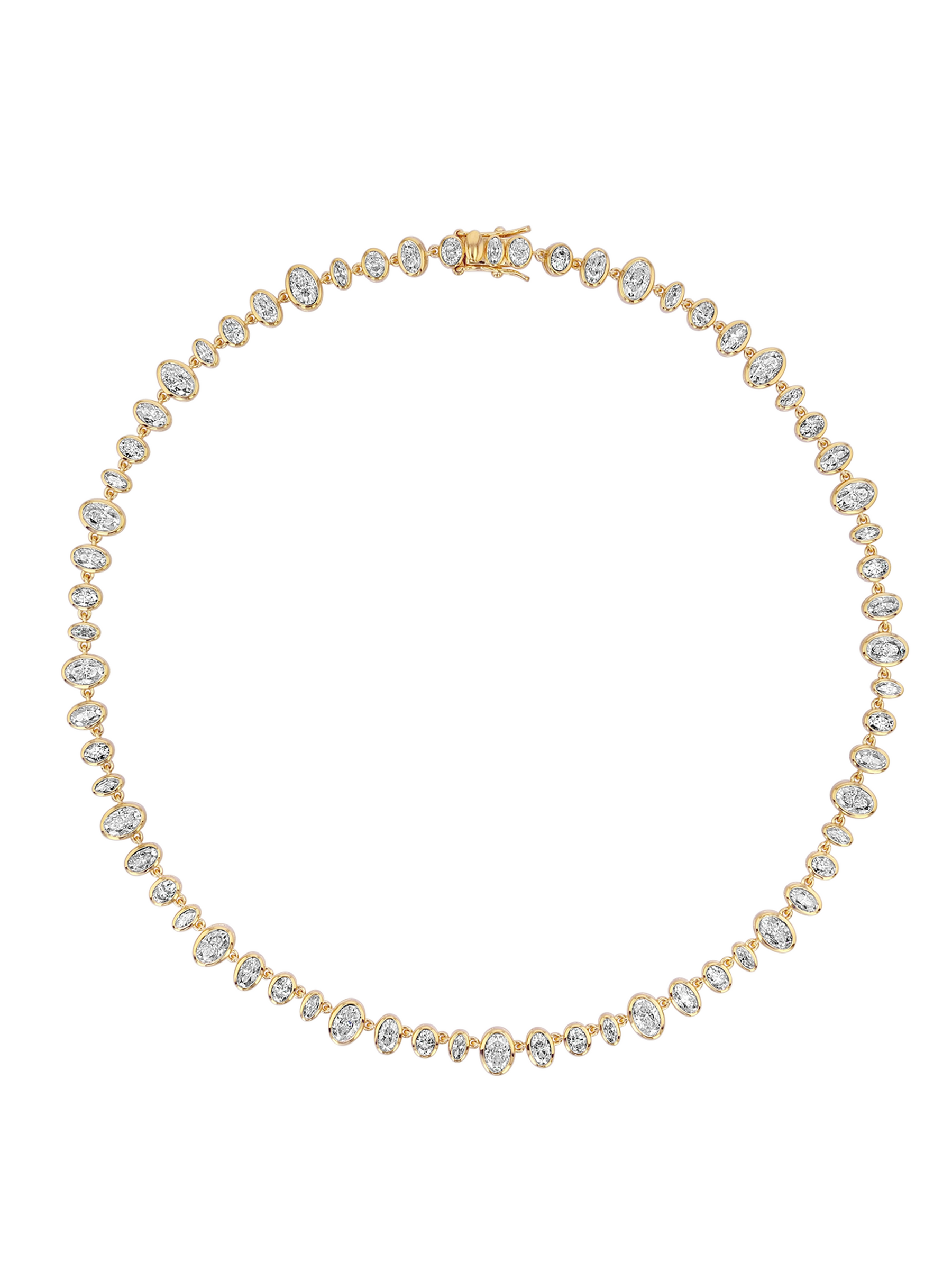BEA RIVIÈRE NECKLACE IN MOISSANITE, GOLD VERMEIL
