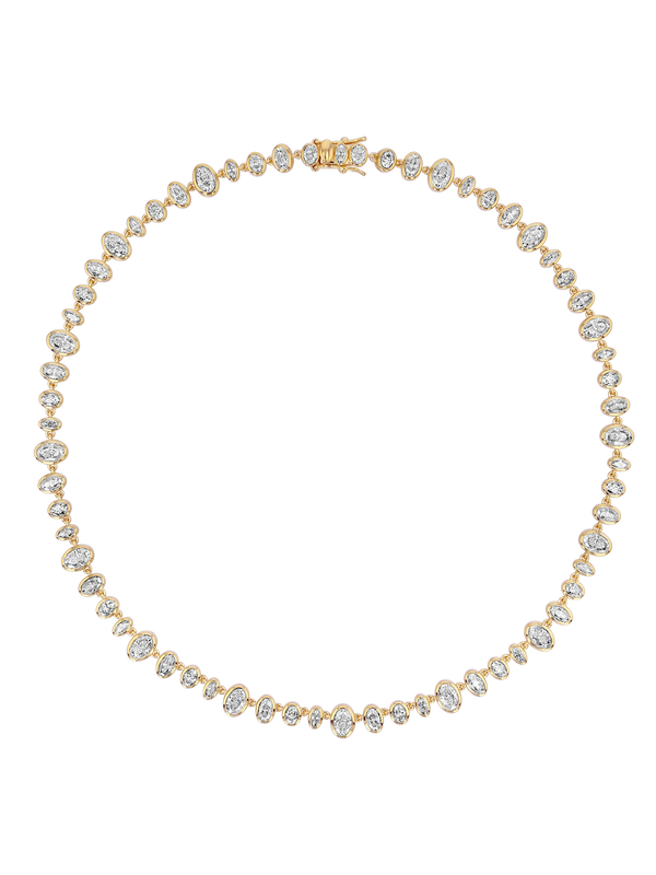 BEA RIVIÈRE NECKLACE IN MOISSANITE, GOLD VERMEIL