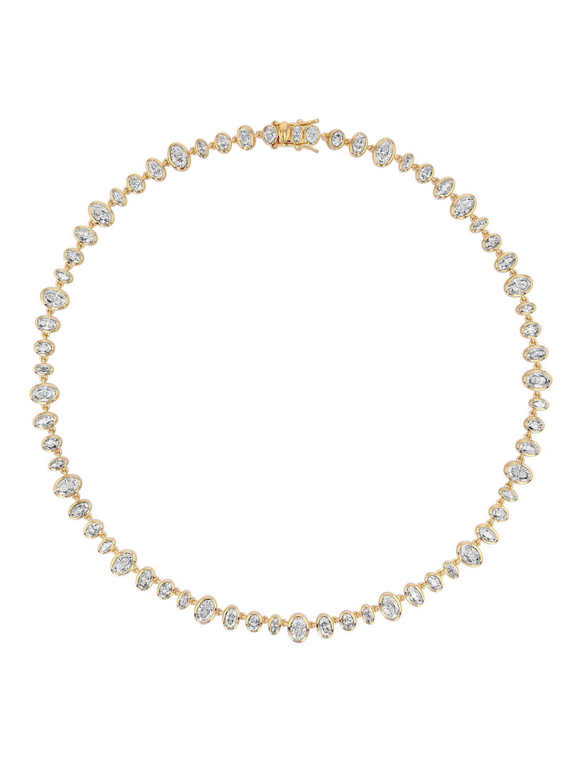 BEA RIVIÈRE NECKLACE IN MOISSANITE, GOLD VERMEIL