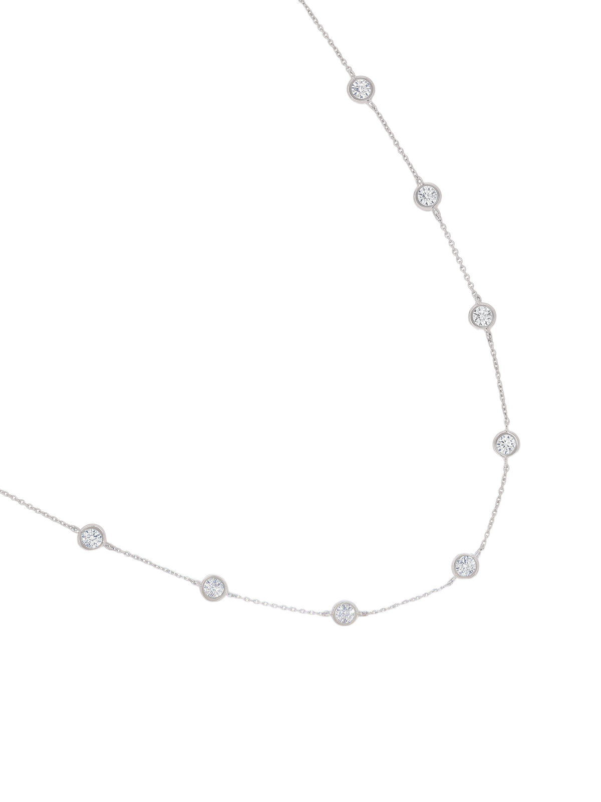 CLEMENCE NECKLACE IN 1.50CTS MOISSANITE, STERLING SILVER