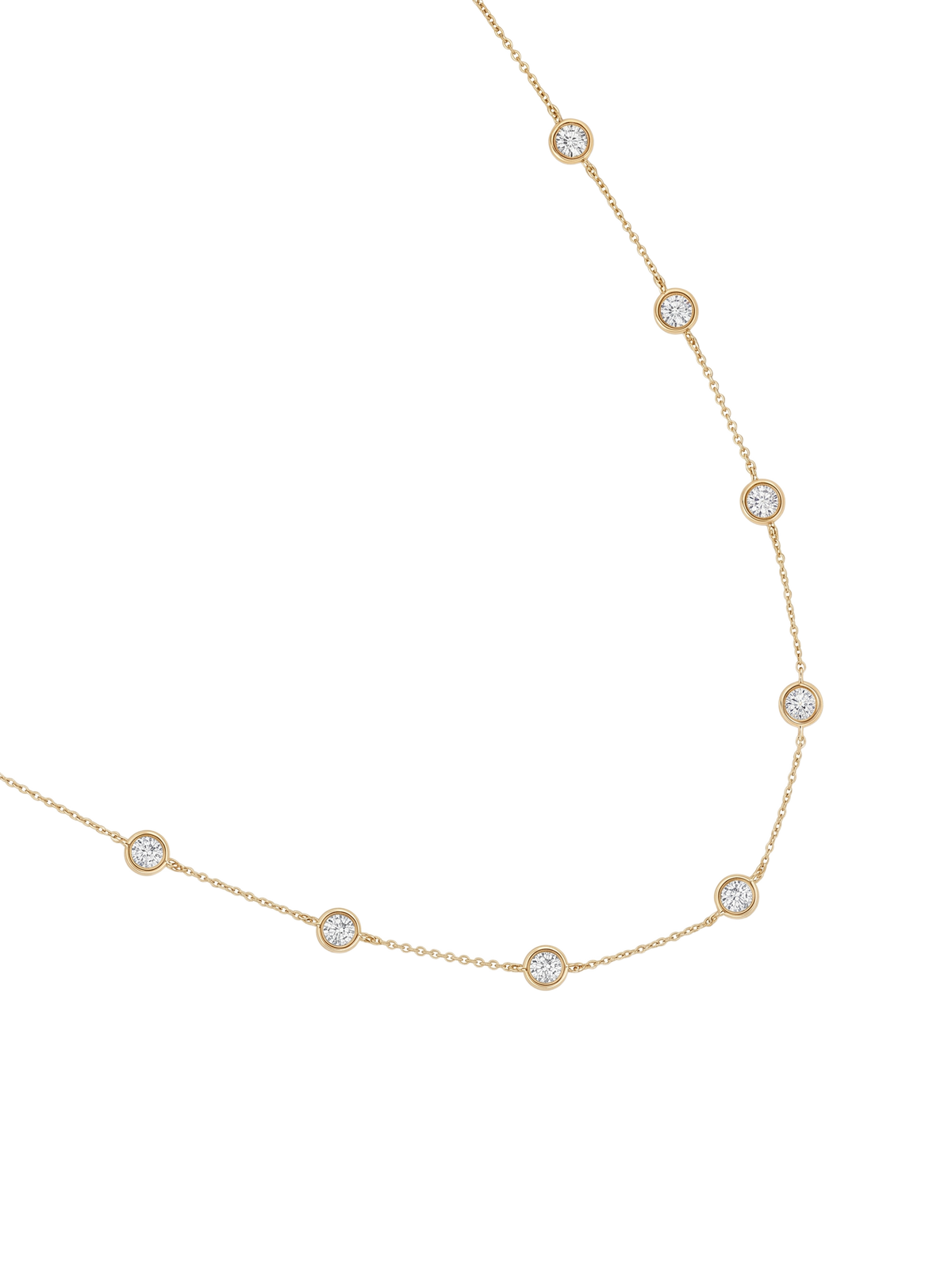 CLEMENCE NECKLACE IN 1.50CTS MOISSANITE, GOLD VERMEIL