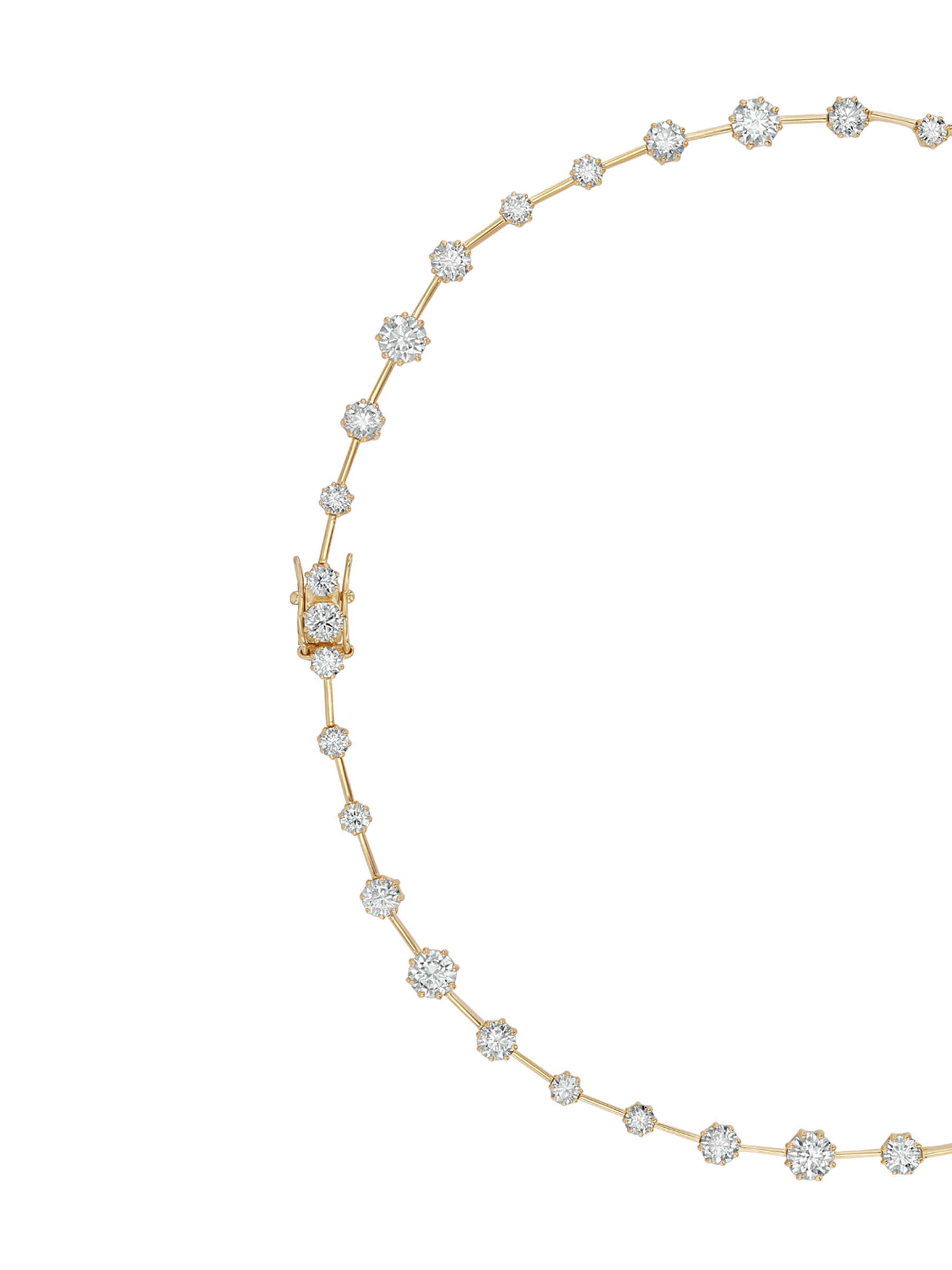 COLETTE RIVIÈRE NECKLACE IN MOISSANITE, GOLD VERMEIL