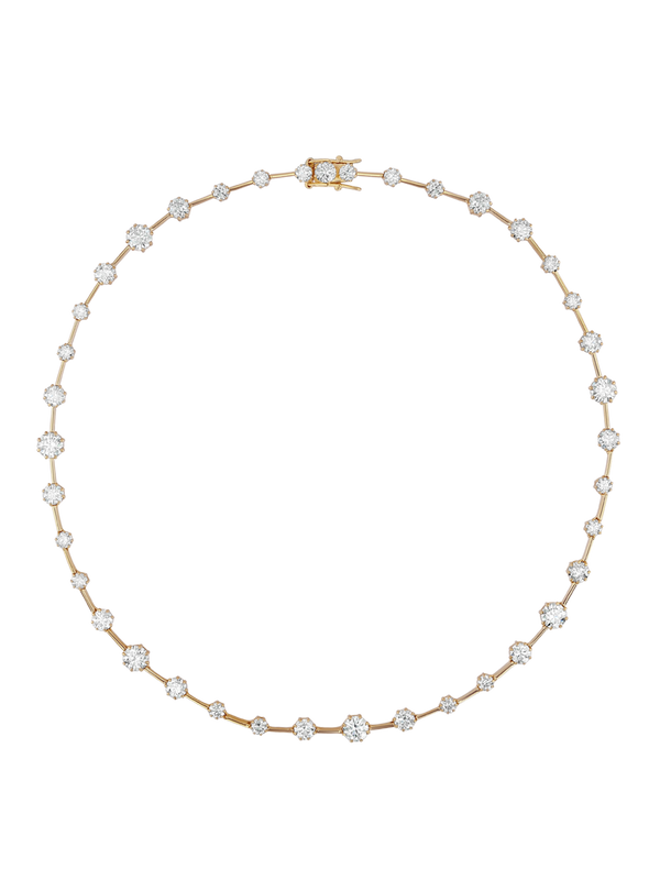 COLETTE RIVIÈRE NECKLACE IN MOISSANITE, GOLD VERMEIL