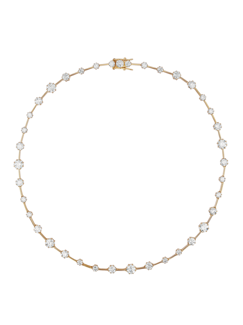 COLETTE RIVIÈRE NECKLACE IN MOISSANITE, GOLD VERMEIL
