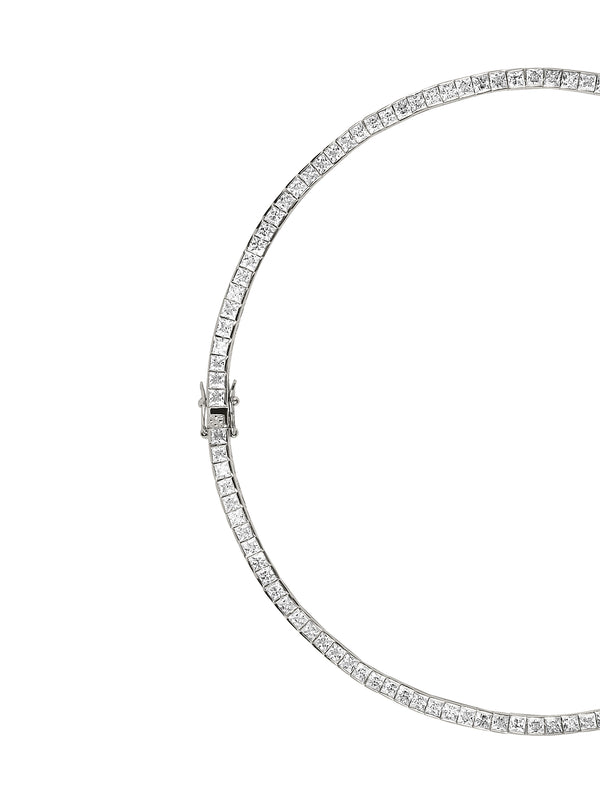 DORSEY PRINCESS-CUT RIVIÈRE NECKLACE IN MOISSANITE