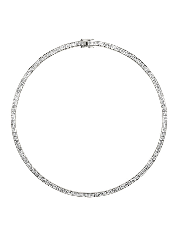 DORSEY PRINCESS-CUT RIVIÈRE NECKLACE IN MOISSANITE