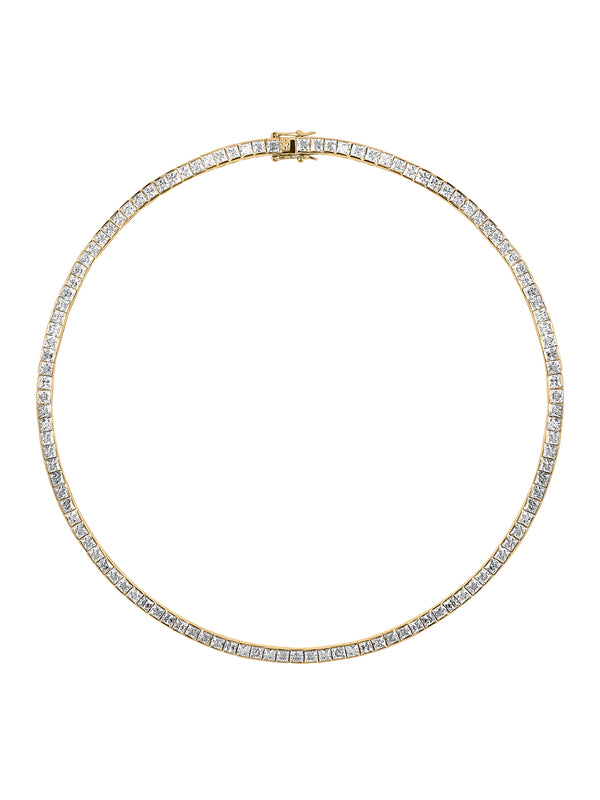 DORSEY PRINCESS-CUT RIVIÈRE NECKLACE IN MOISSANITE