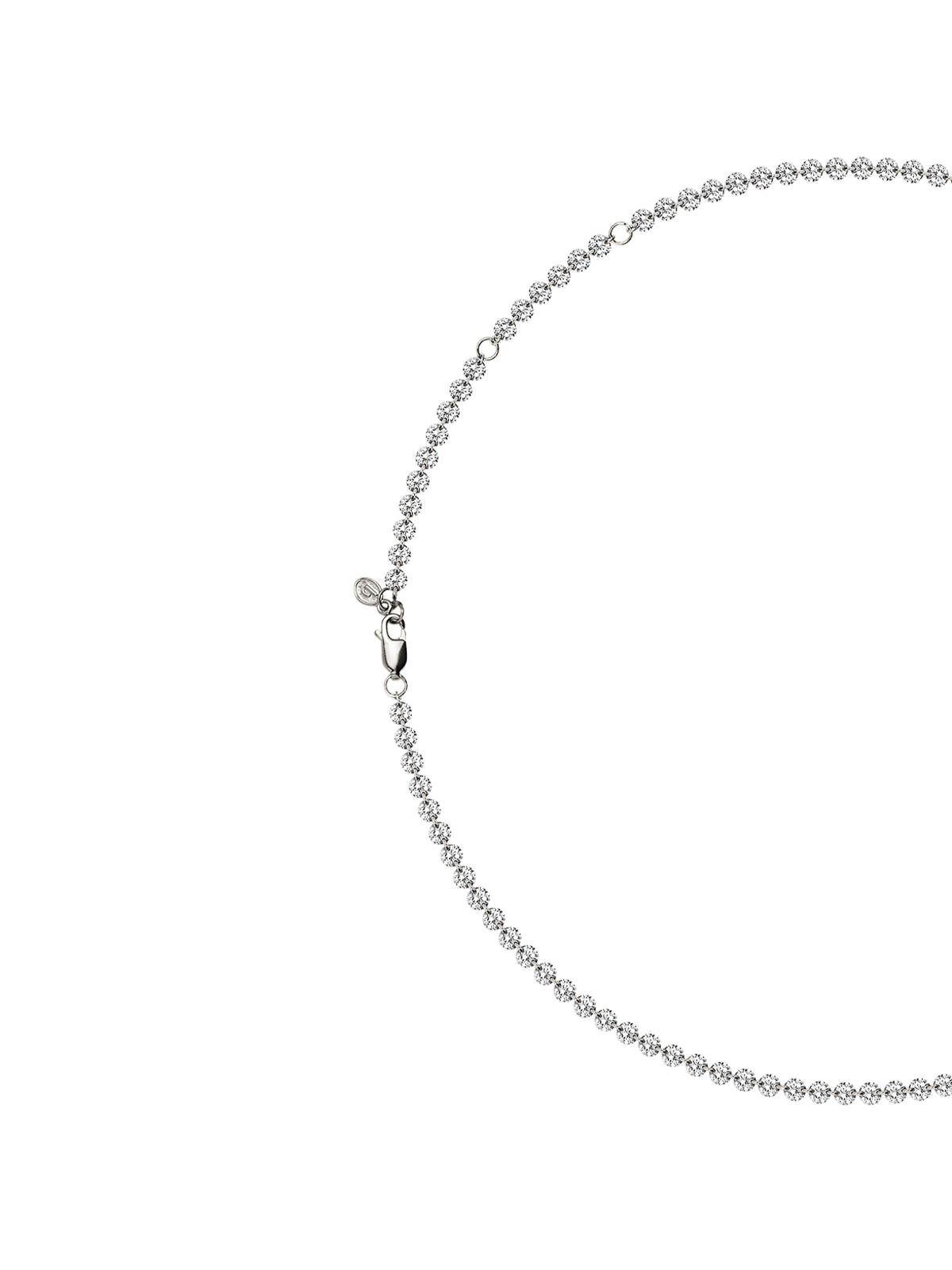 FLOATING ETERNITY NECKLACE IN 3.5MM MOISSANITE, STERLING SILVER