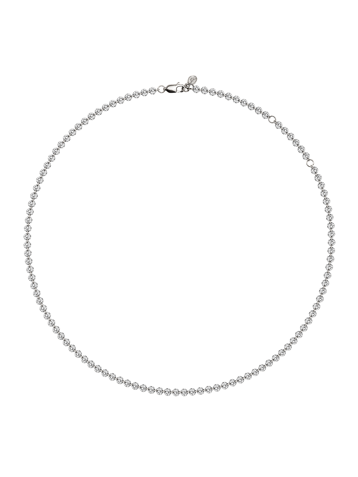 FLOATING ETERNITY NECKLACE IN 3.5MM MOISSANITE, STERLING SILVER