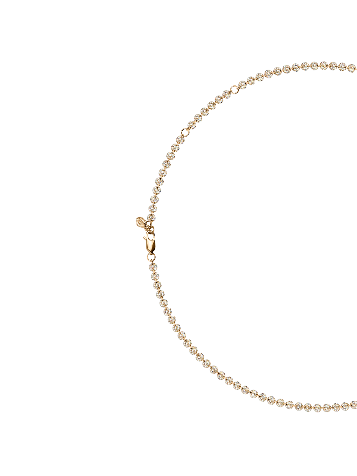FLOATING ETERNITY NECKLACE IN 3.5MM HONEY MOISSANITE, 18K GOLD VERMEIL