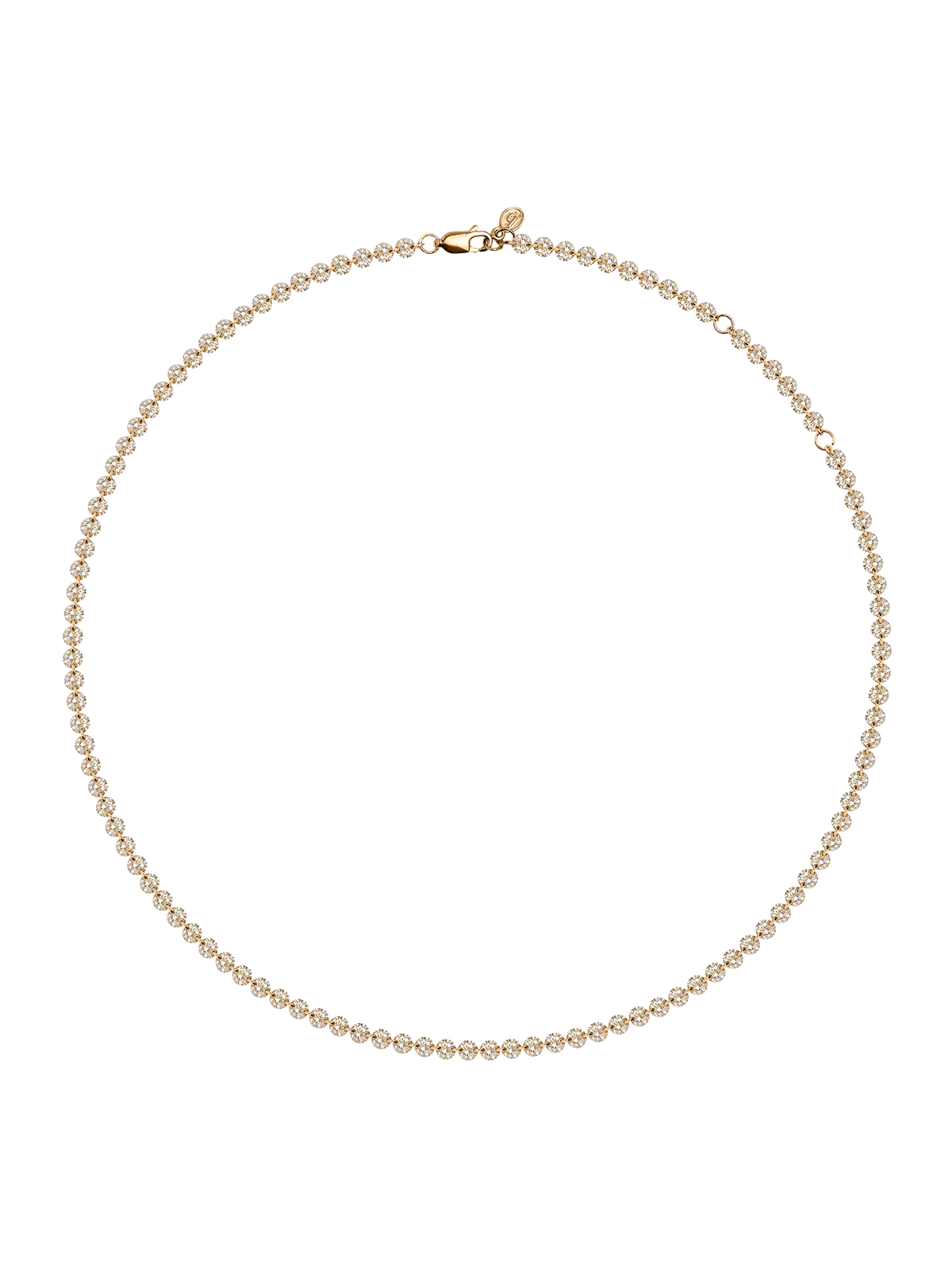 FLOATING ETERNITY NECKLACE IN 3.5MM HONEY MOISSANITE, 18K GOLD VERMEIL