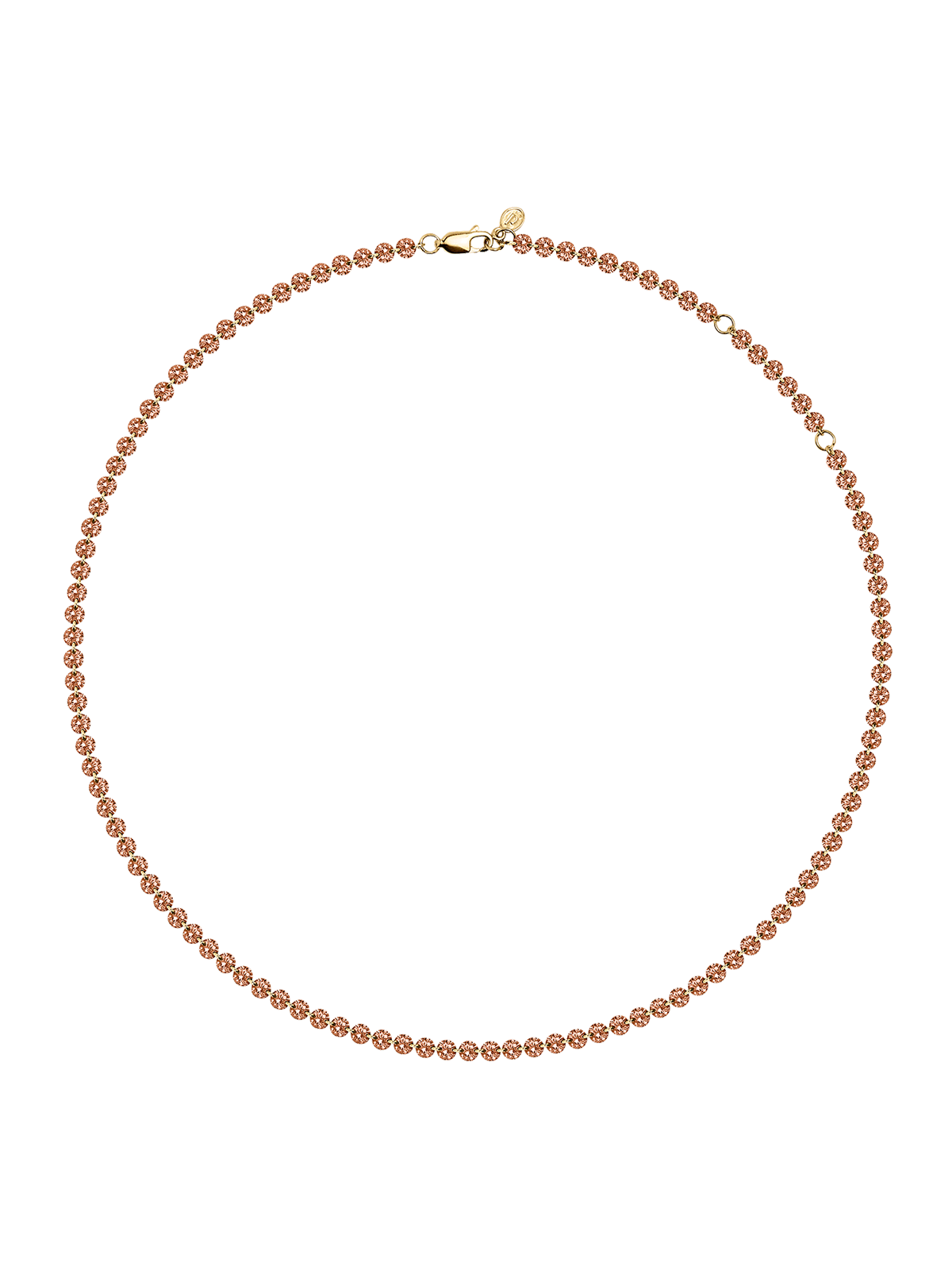 FLOATING ETERNITY NECKLACE IN 3.5MM NANO MORGANITE, 18K GOLD VERMEIL