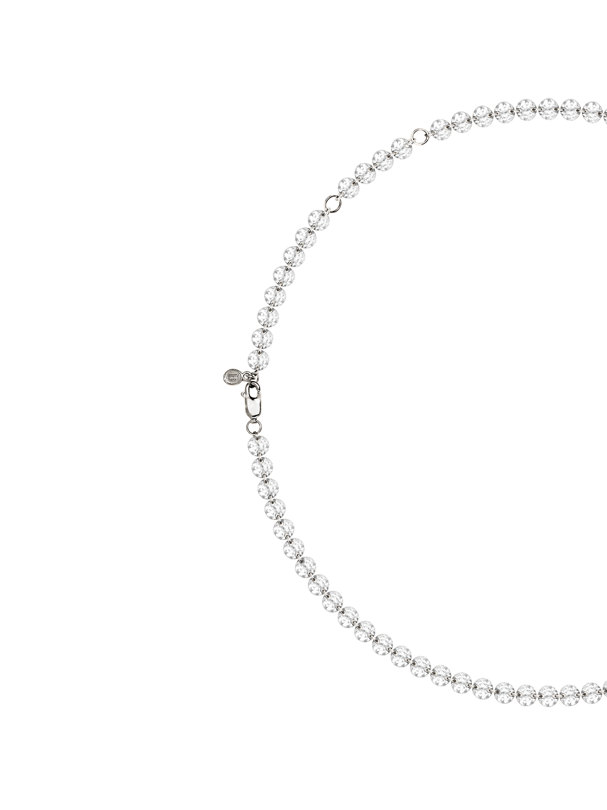 FLOATING ETERNITY NECKLACE IN 5MM MOISSANITE, STERLING SILVER